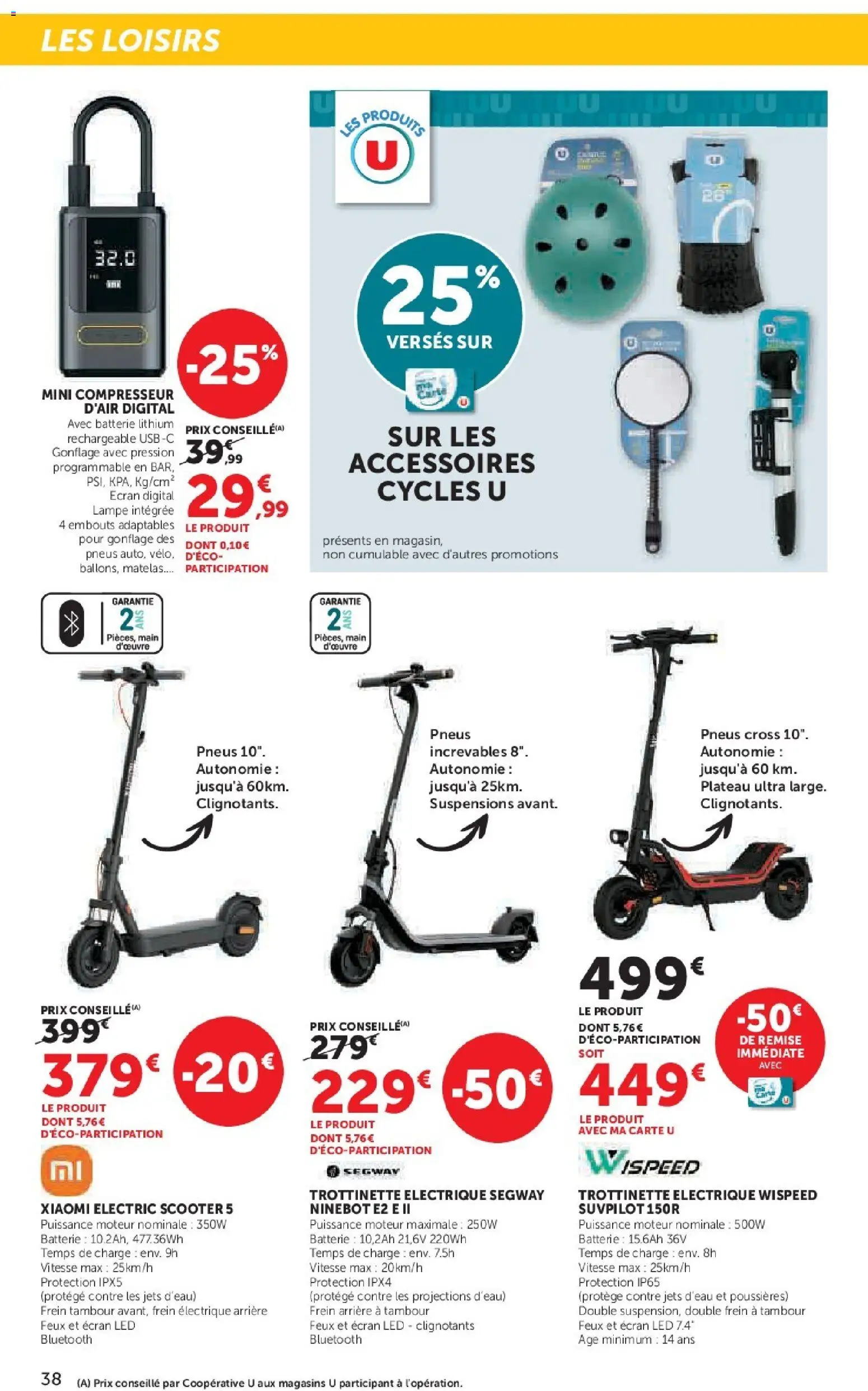 {H1} | Page: 38 | Produits: Plateau, Trottinette électrique, Batterie, Lampe