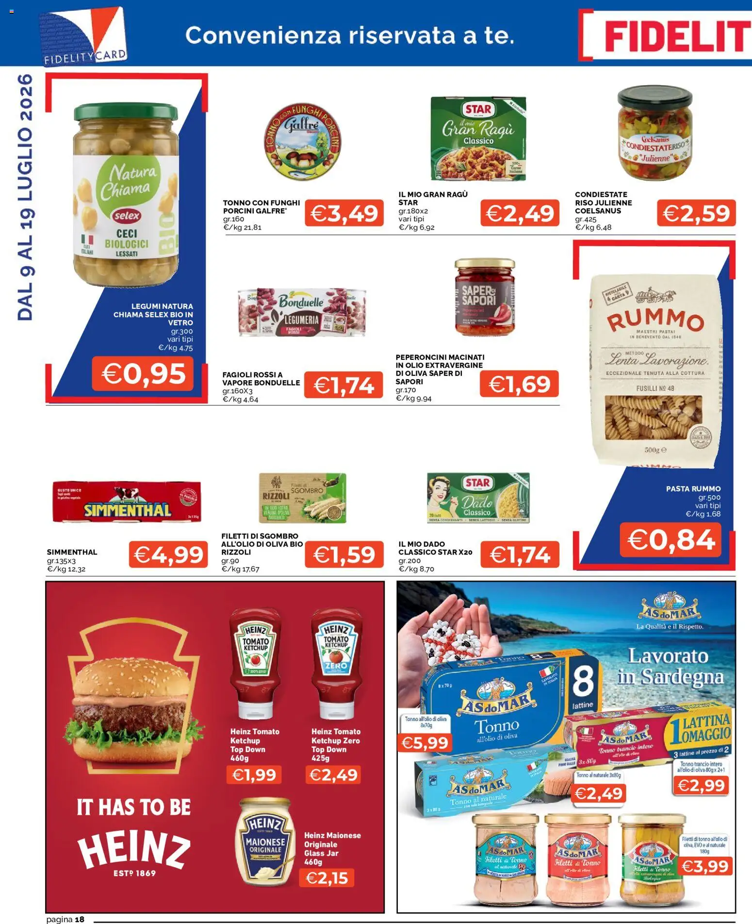 Volantino Mercatò del 09/07/2026 | Pagina: 18 | Prodotti: Maionese, Olio, Ragú, Fusilli