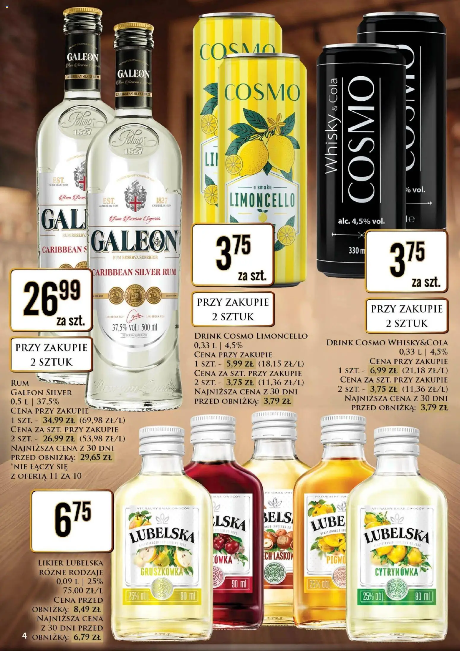 Dino gazetka alkoholowa od 21.08.2026 | Strona: 4 | Produkty: Mak, Limoncello, Rum, Whisky