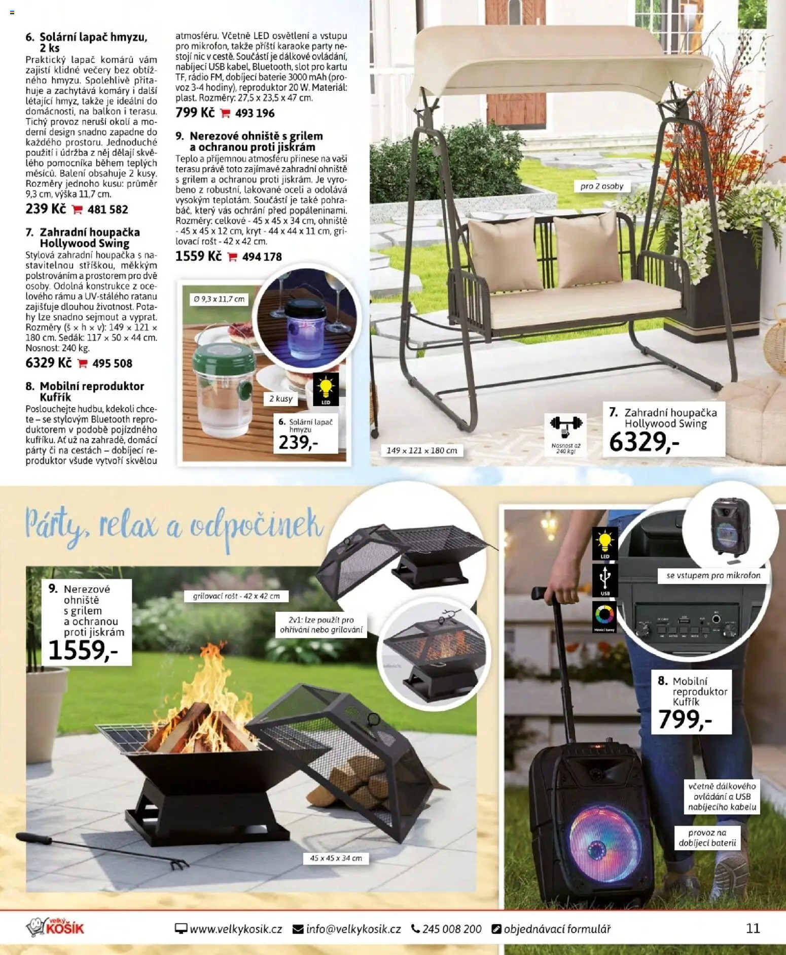 Velký Košík katalog květen 2026 od 01.05.2026 | Strana: 11 | Produkty: Rádio, Reproduktor, USB, Baterie