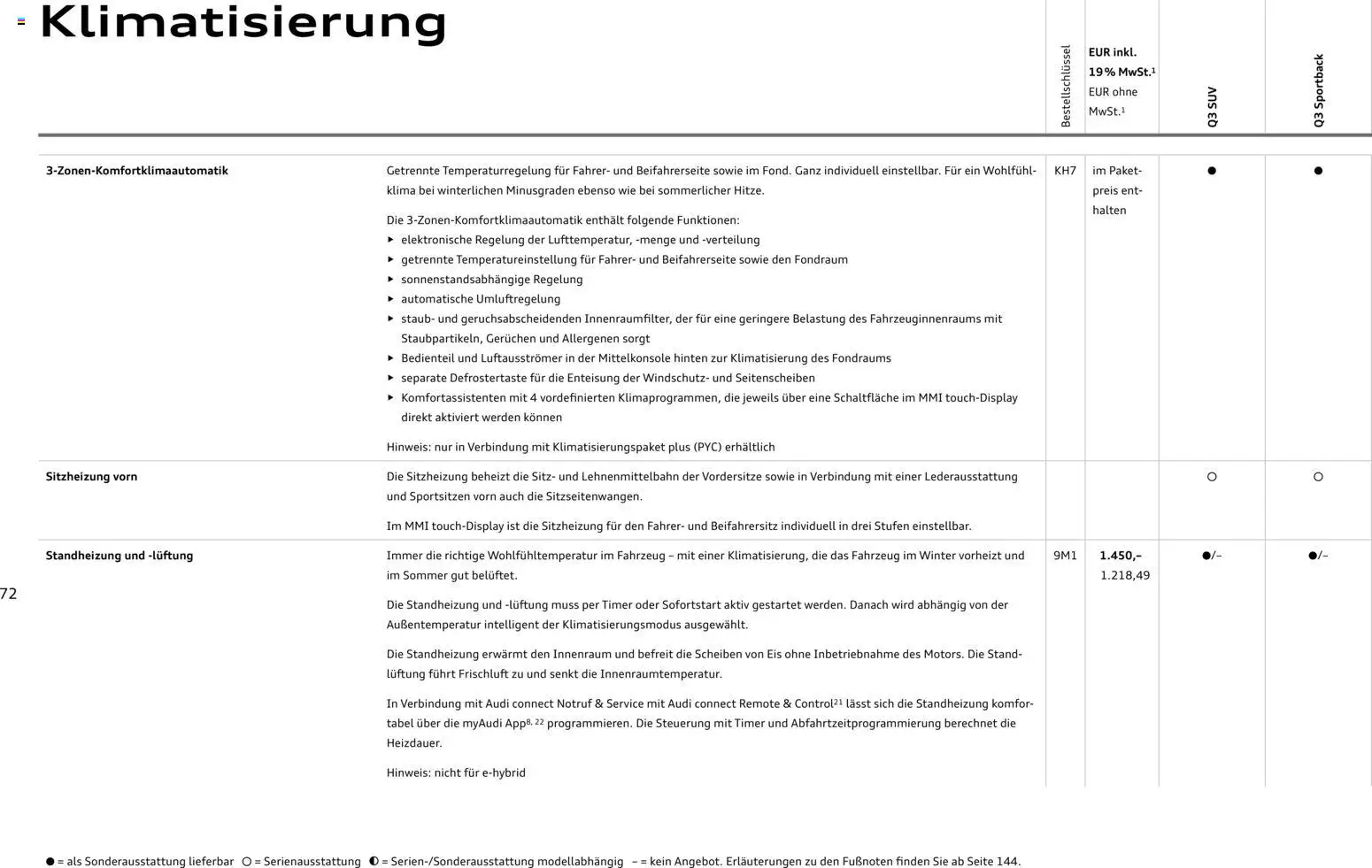 Audi Q3 – gültig ab 02.10.2026 | Seite: 72 | Produkte: Eis
