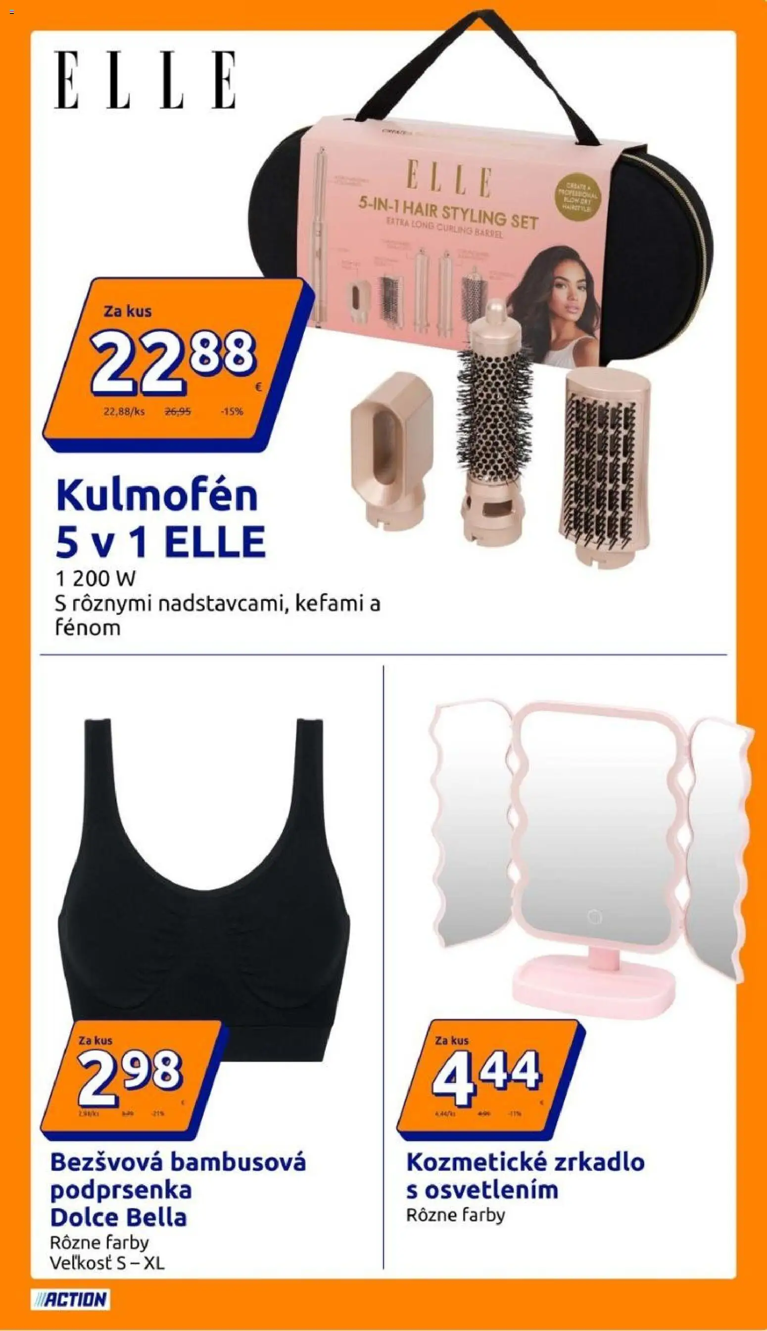 Nové Action akcie – leták je platný od 26.08.2026 | Strana: 7 | Produkty: Zrkadlo, Podprsenka