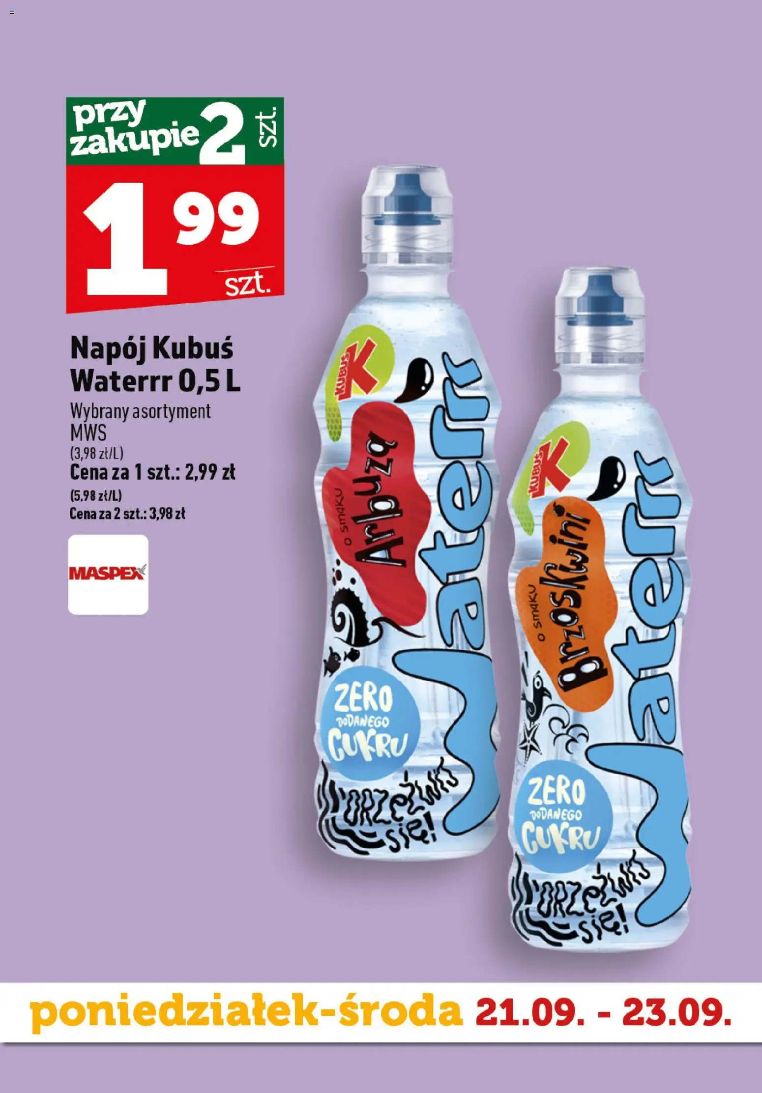 Topaz gazetka - Superstart tygodnia od 21.09.2026 | Strona: 5 | Produkty: Kubuś