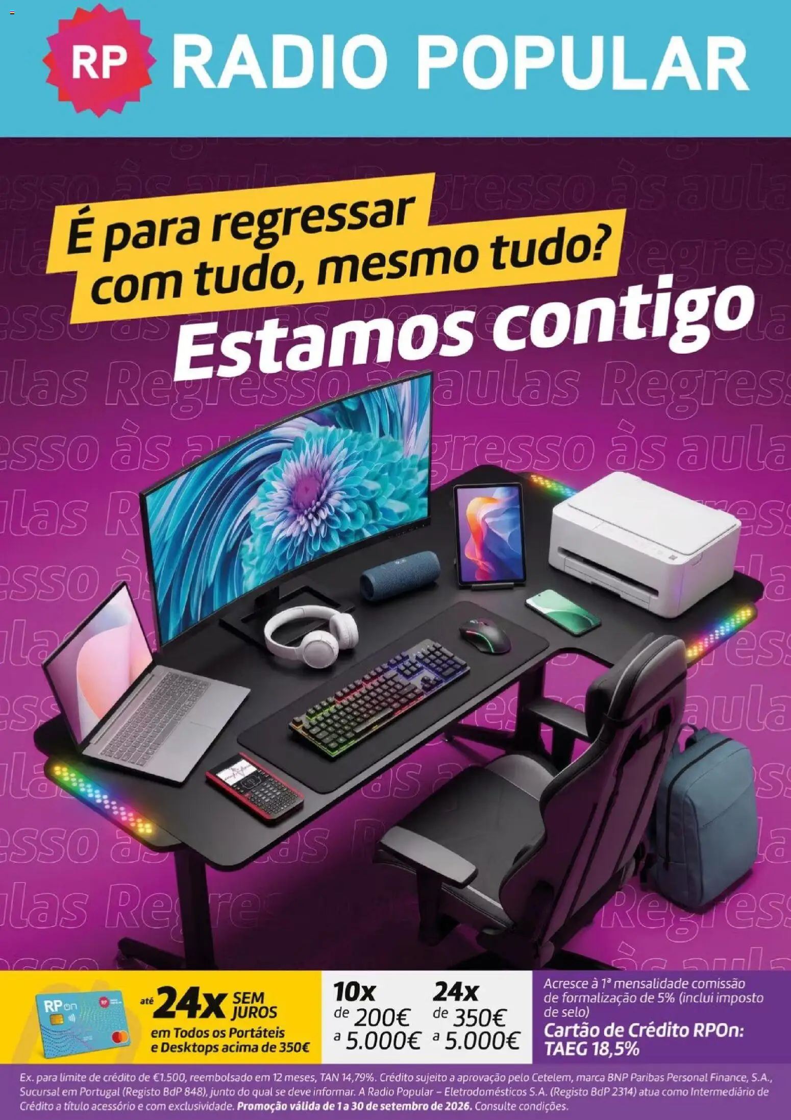 Radio Popular É para regressar resso asaul com tudo, mesmo tudo │ válido de 01/09/2026 | Página: 1 | Produtos: Rádio