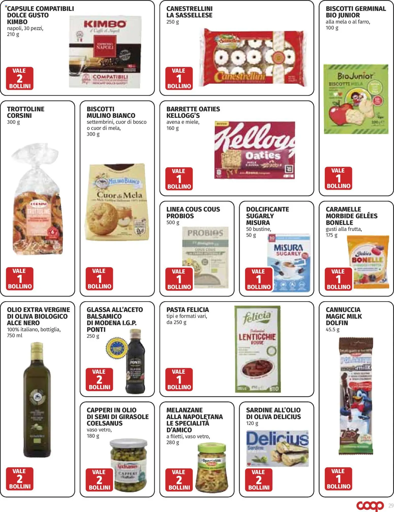 Volantino COOP del 25/06/2026 | Pagina: 29 | Prodotti: Olio, Pasta, Melanzane, Vaso