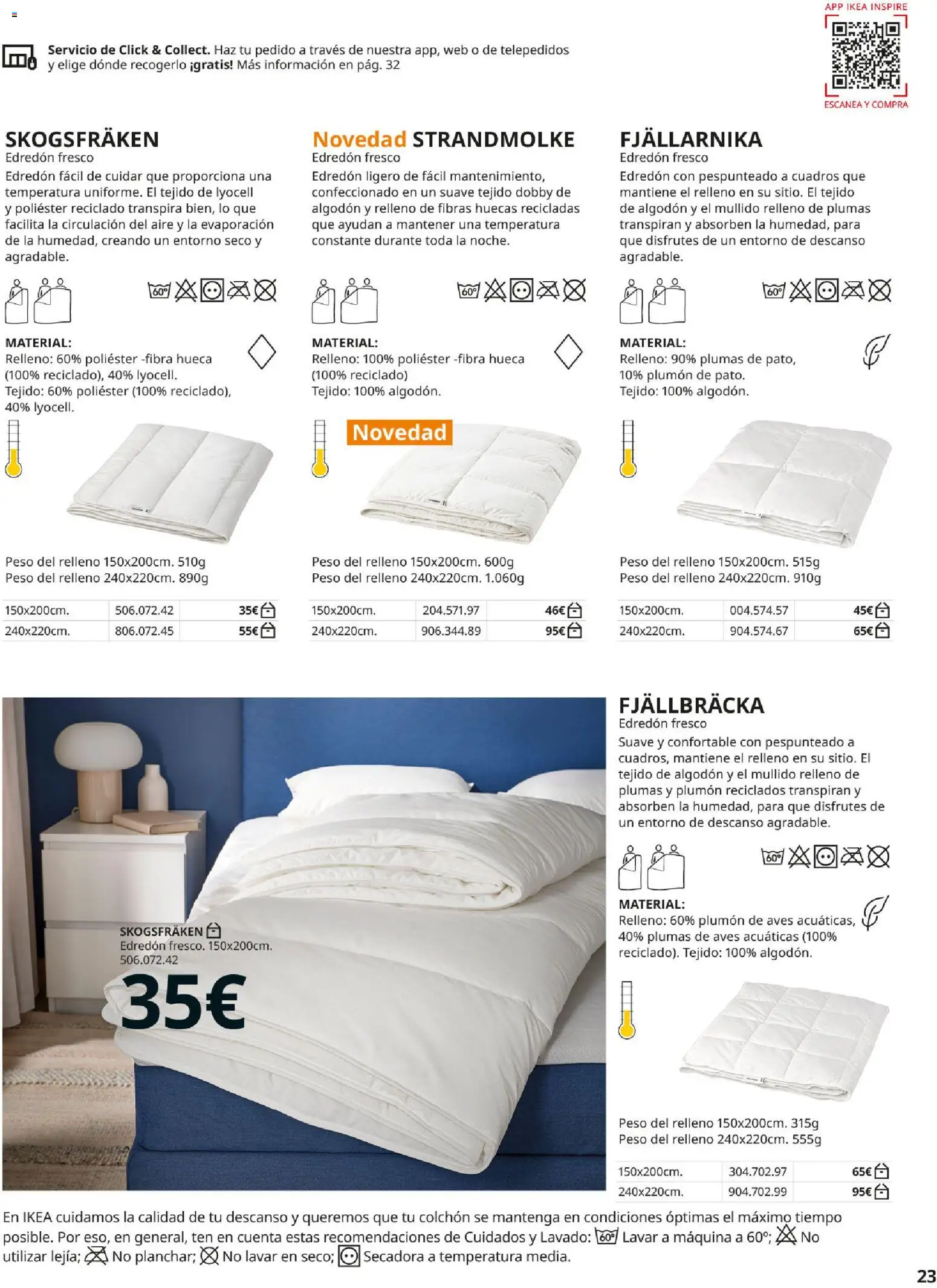 IKEA - Ropa de cama │ válido desde el 01/09/2026 | Página: 23 | Productos: Edredón, Aves, Colchon, Secadora