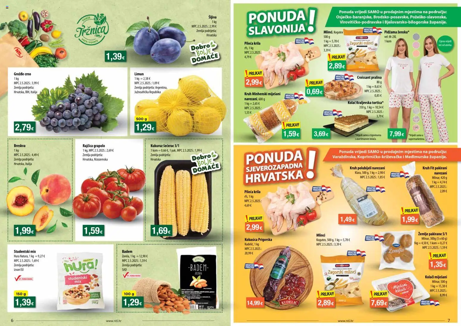 NTL katalog | vrijedi od 29.07.2026 | Stranica: 4 | Proizvodi: Pileća krila, Kruh, Breskva, Badem