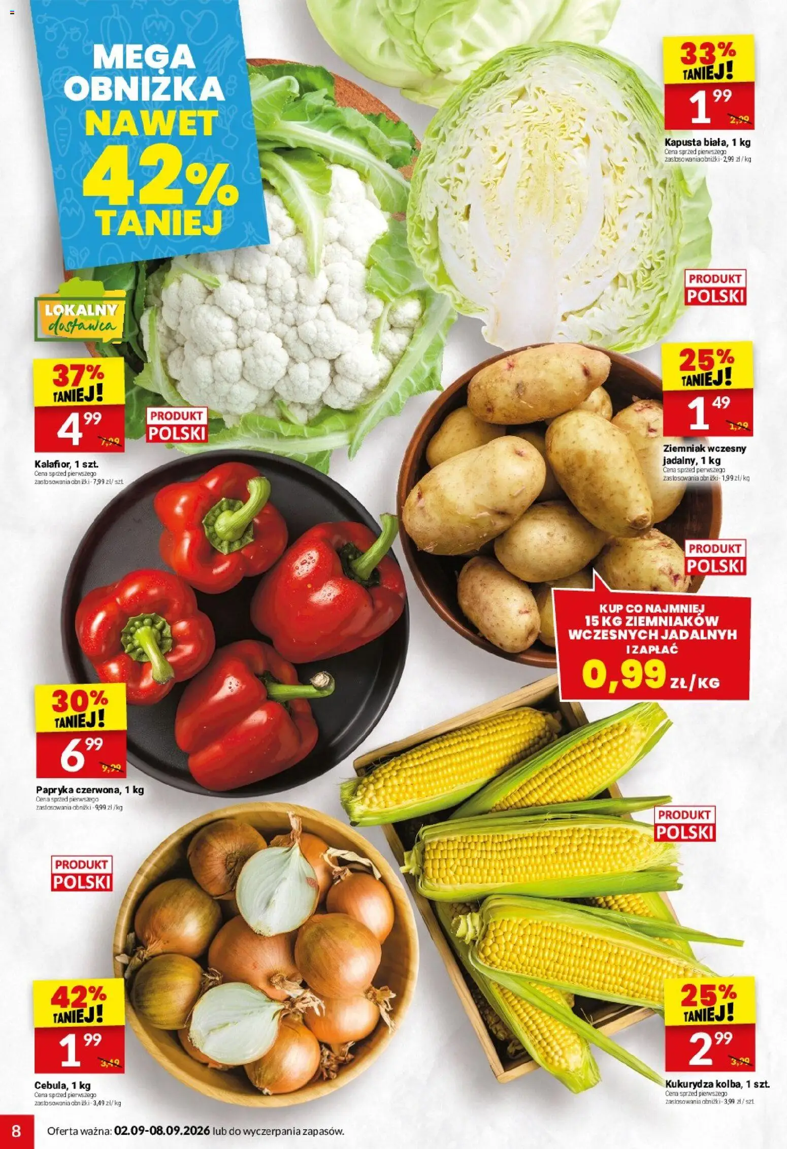 Twój Market gazetka od 02.09.2026 | Strona: 8 | Produkty: Kapusta, Kukurydza, Papryka