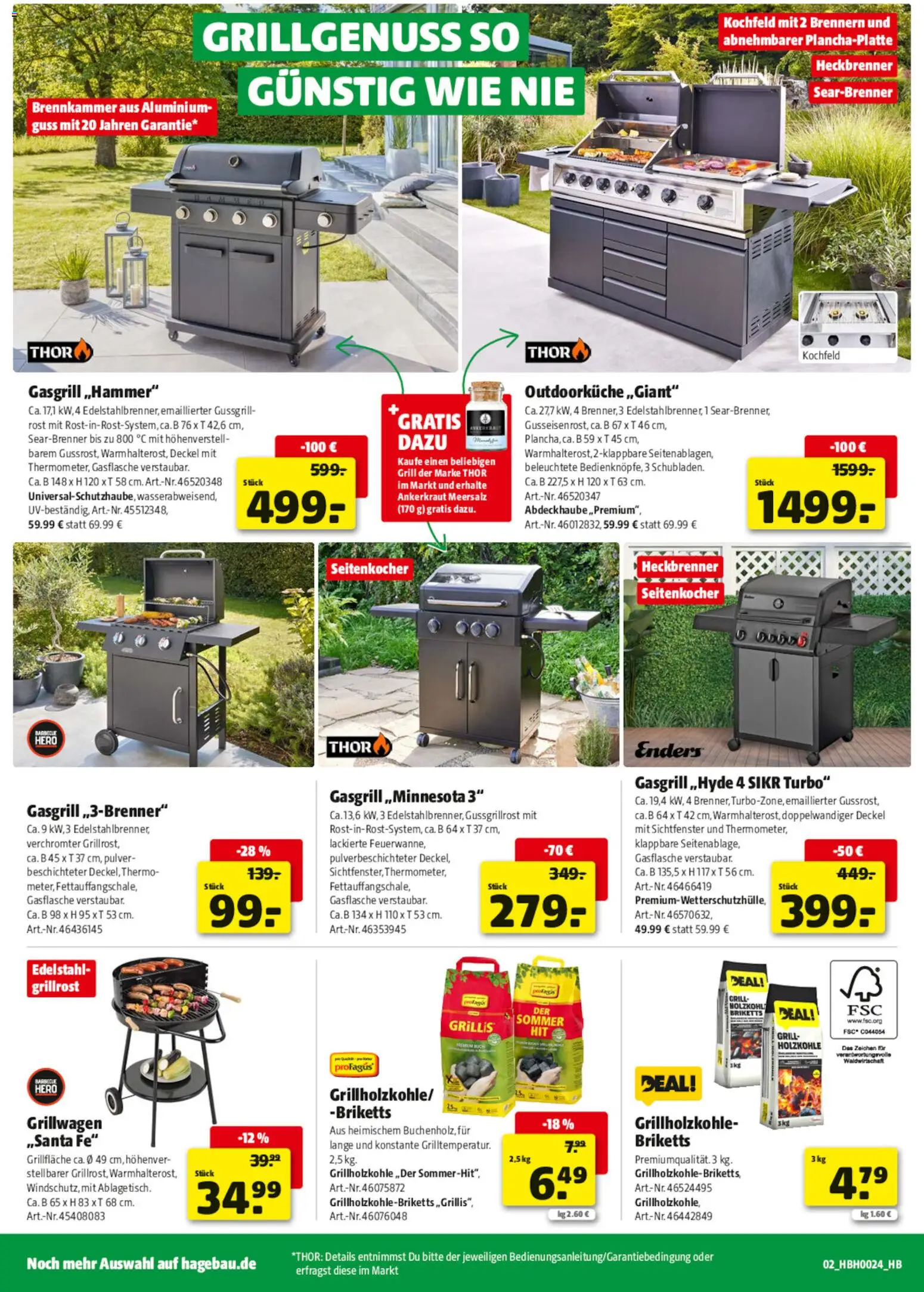 Hagebau Prospekt – gültig ab 06.06.2026 | Seite: 2 | Produkte: Grill, Kochfeld