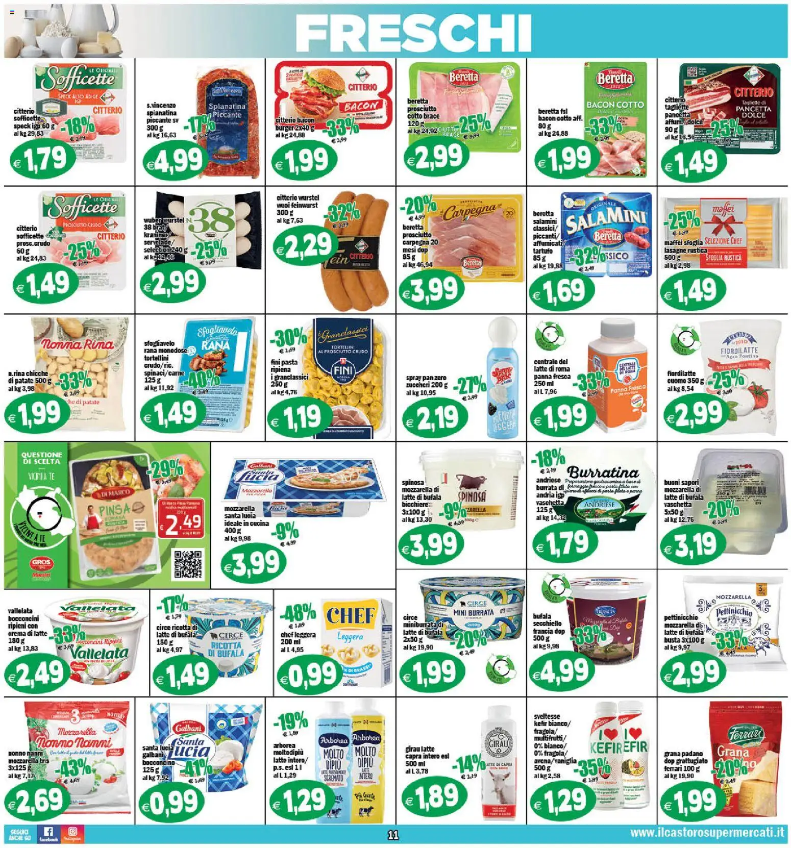 Volantino Il Castoro del 29.04.2026 | Pagina: 11 | Prodotti: Tartufo, Mozzarella, Wurstel, Burrata