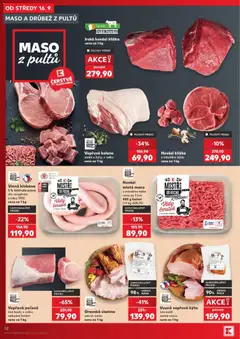 Náhled letáku Vepřová pečeně, Vepřová pečeně bez kosti, v celku vakuově balení cena za 1 kg od 16.09.2026 | Strana: 12