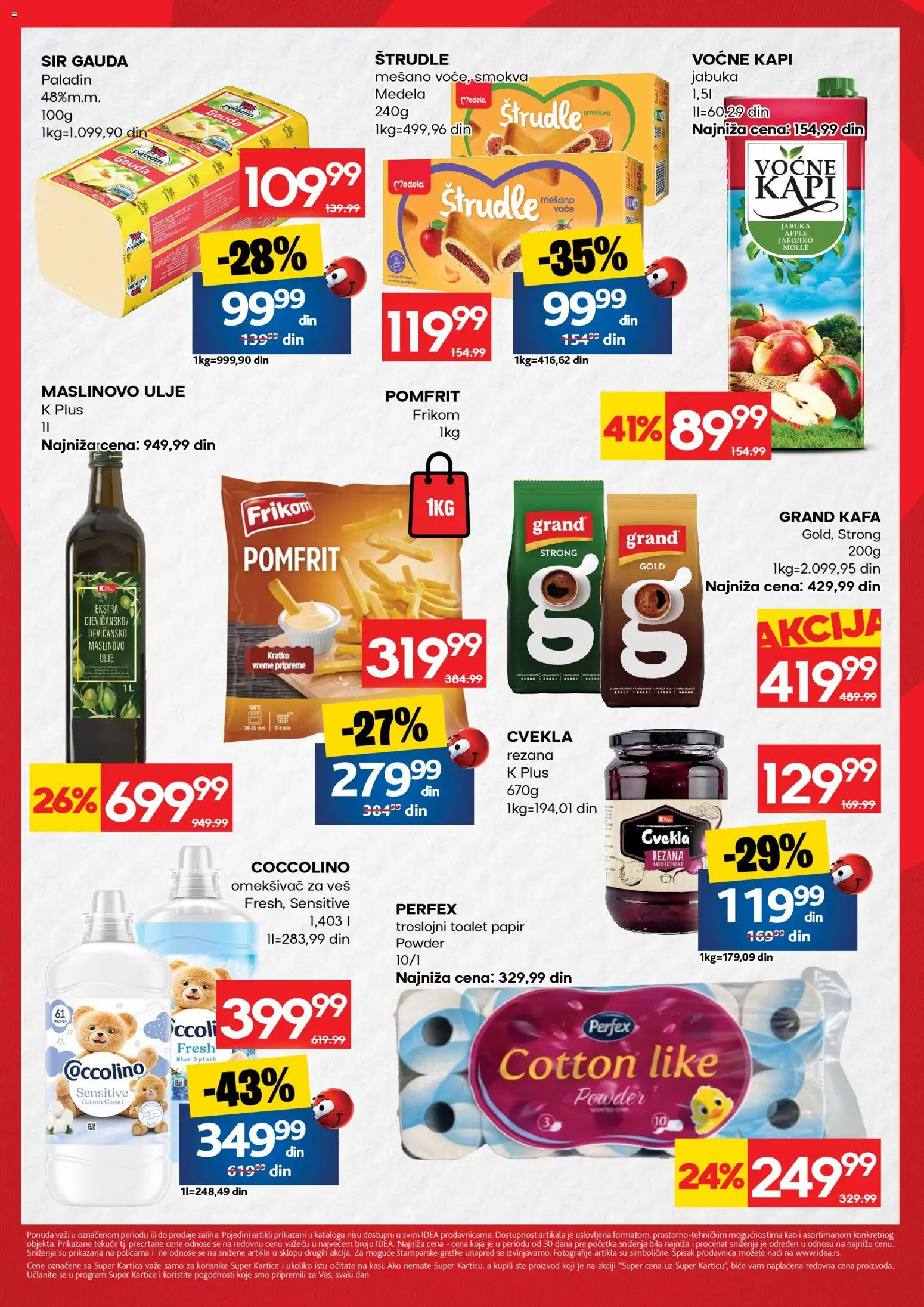 Idea katalog - važi od 08.10.2026 | Strana: 2 | Proizvode: Gouda, Pomfrit, Kafa, Coccolino