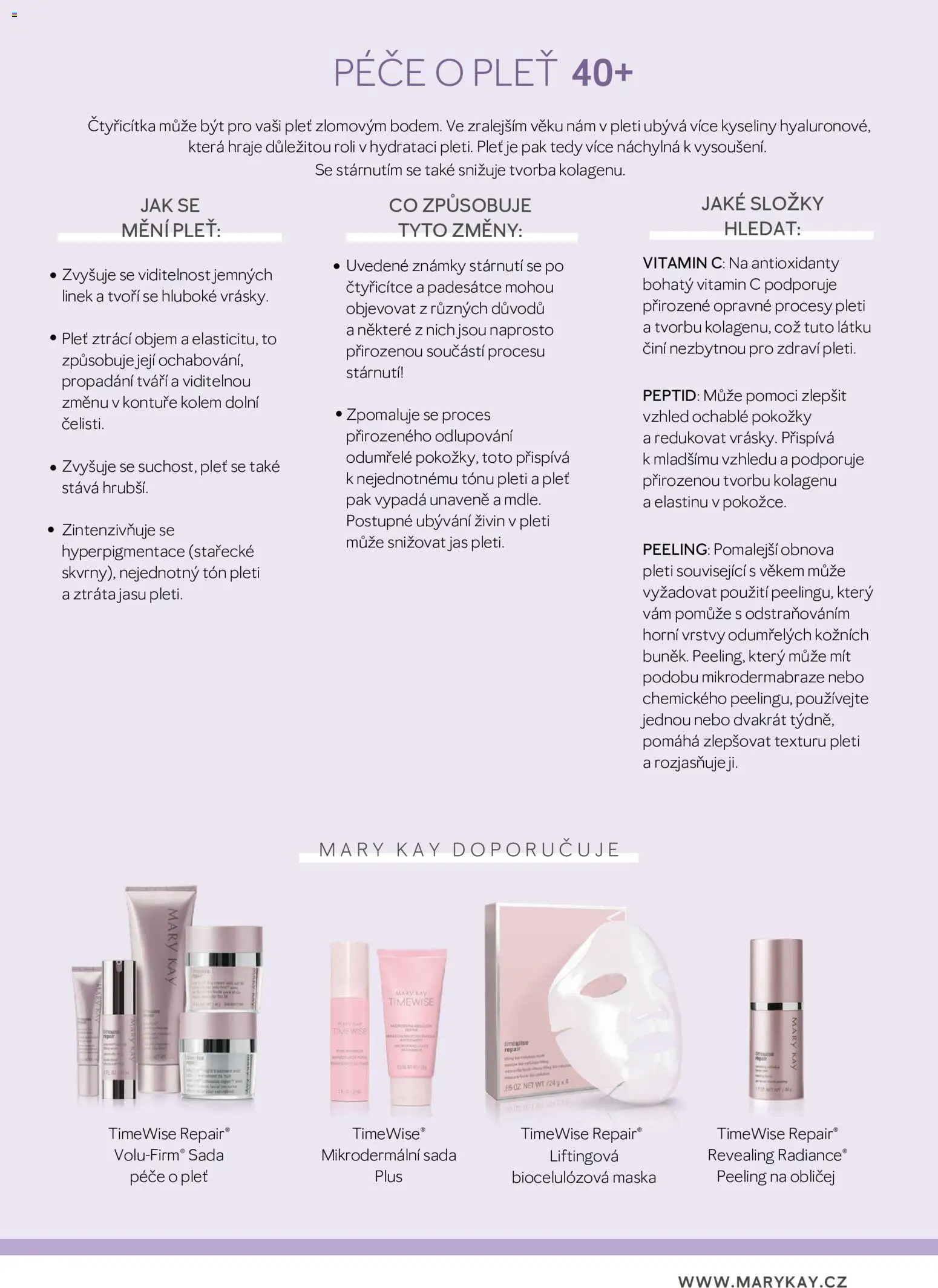 Mary Kay katalog - Průvodce péčí o pleť od 03.08.2026 | Strana: 25 | Produkty: Vitamin c, Známky, Maska, Peeling