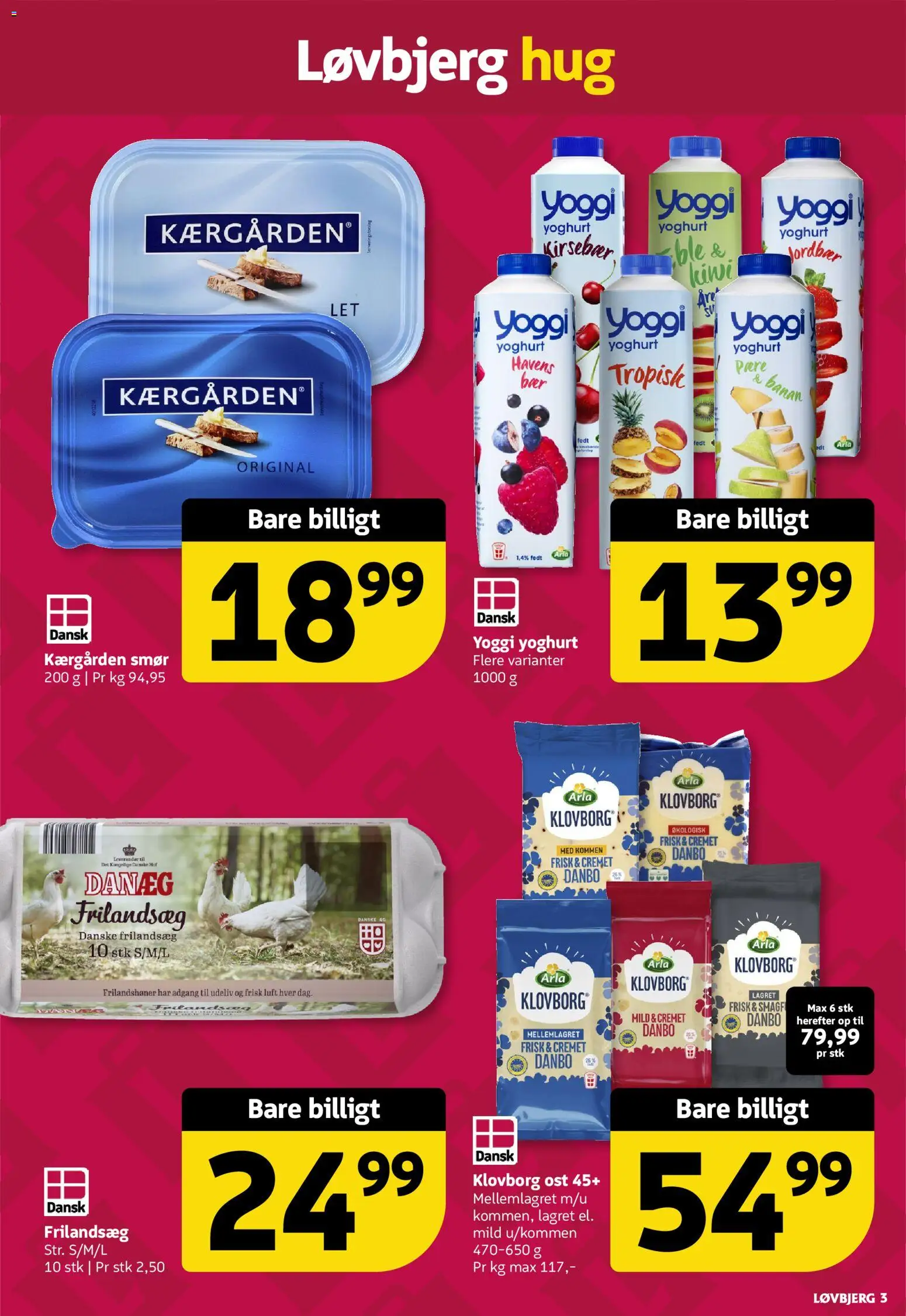 Løvbjerg tilbudsavis – gyldig fra 18/09/2026 | Side: 3 | Produkter: Smør, Yoghurt, Kiwi, Kirsebær