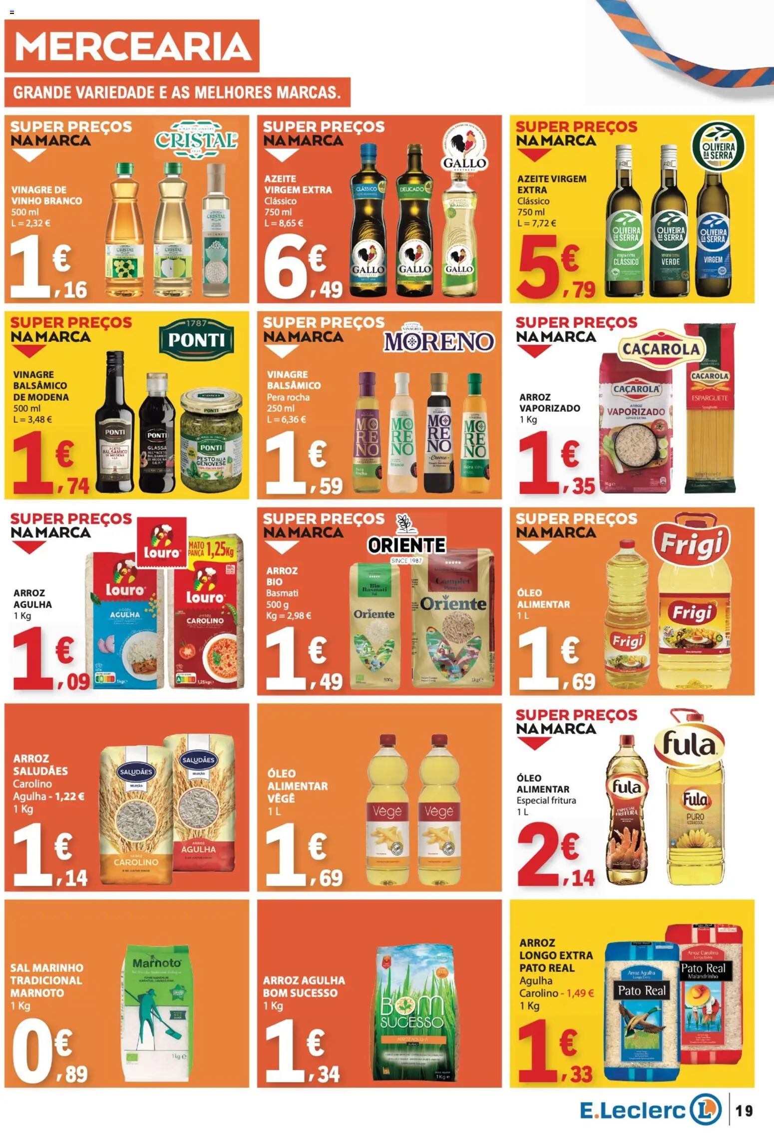 E.Leclerc folheto │ válido de 29/10/2026 | Página: 19 | Produtos: Esparguete, Mercearia, Louro, Arroz