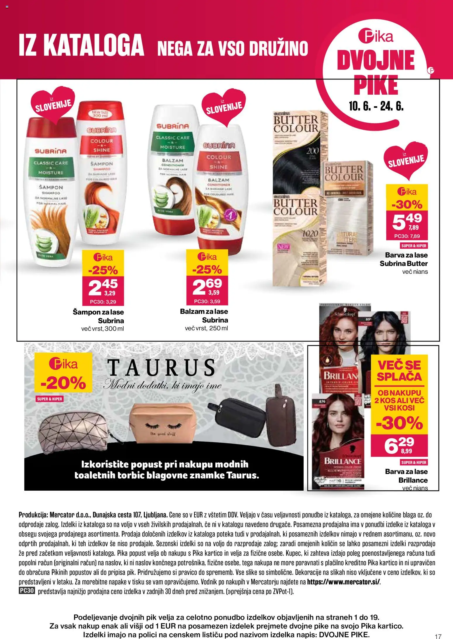 Novi Mercator katalog ponudbe – veljaven od 09.06.2026 | Stran: 17 | Izdelki: Kos, Sampon, Barva za lase, Barva