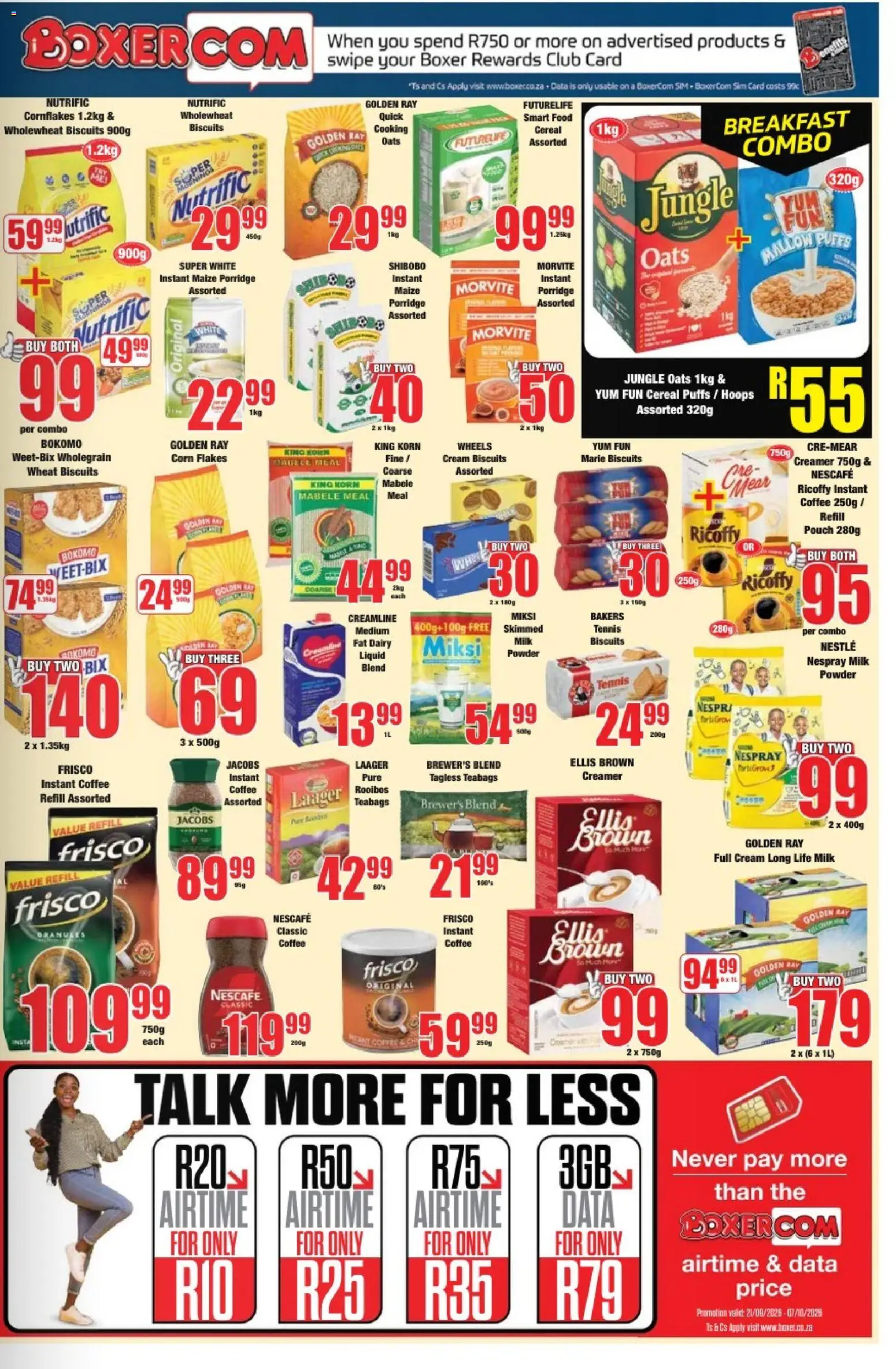 New Boxer catalogue – valid from 21/09/2026 | Page: 5 | Products: Frisco, Sim, Oats, Creamer