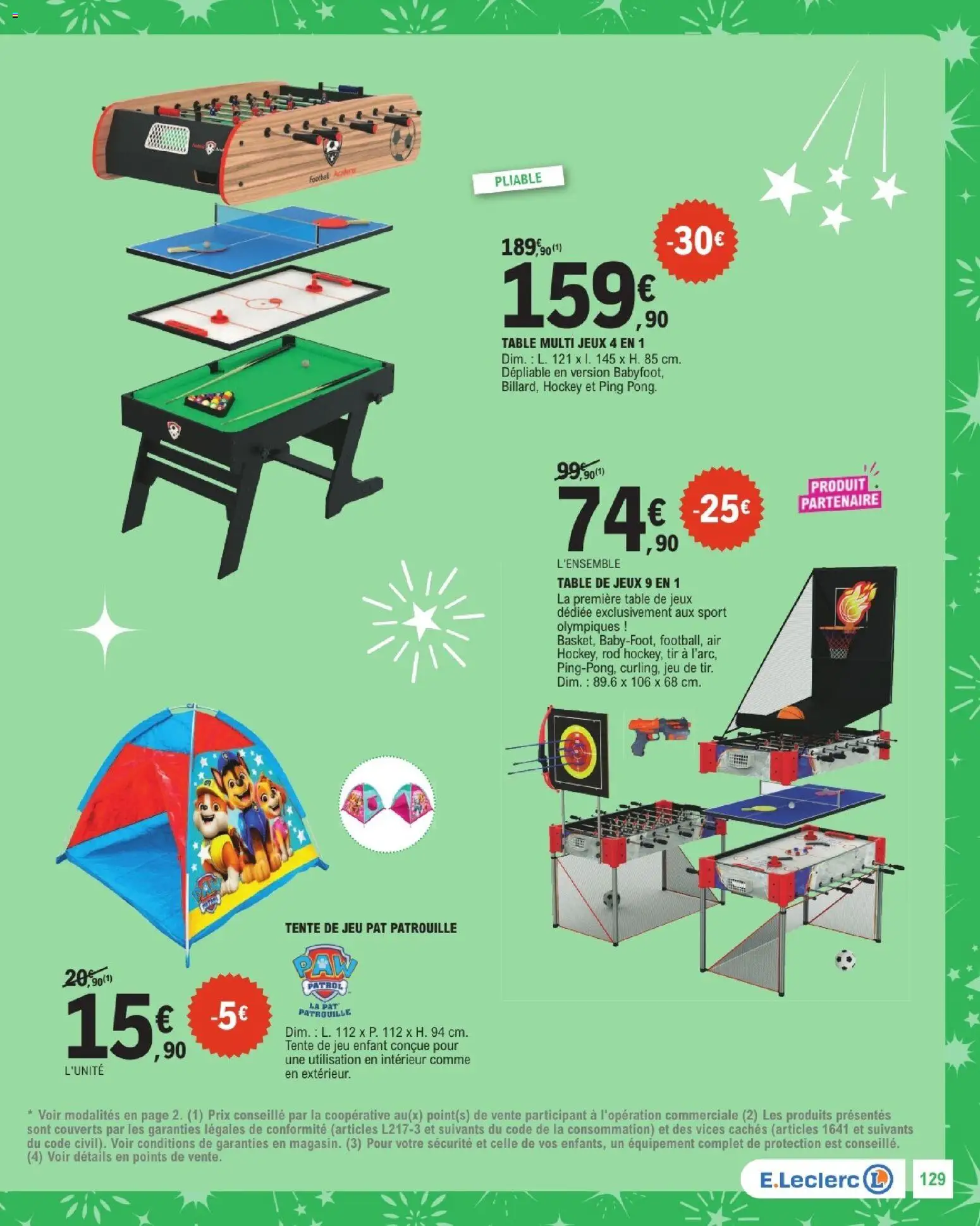 {H1} | Page: 129 | Produits: Couverts, Pat Patrouille, Table, Jeux