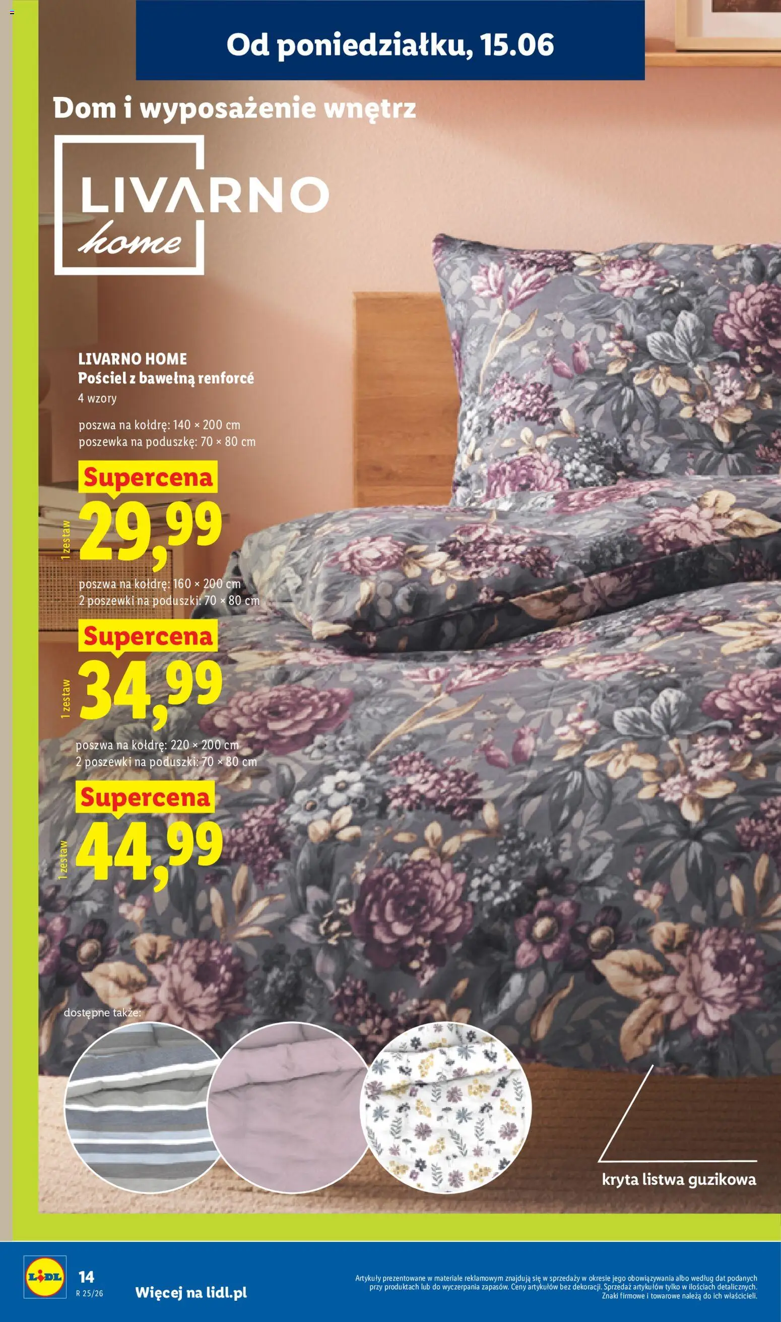 Lidl Katalog od 15.06.2026 | Strona: 16 | Produkty: Pościel