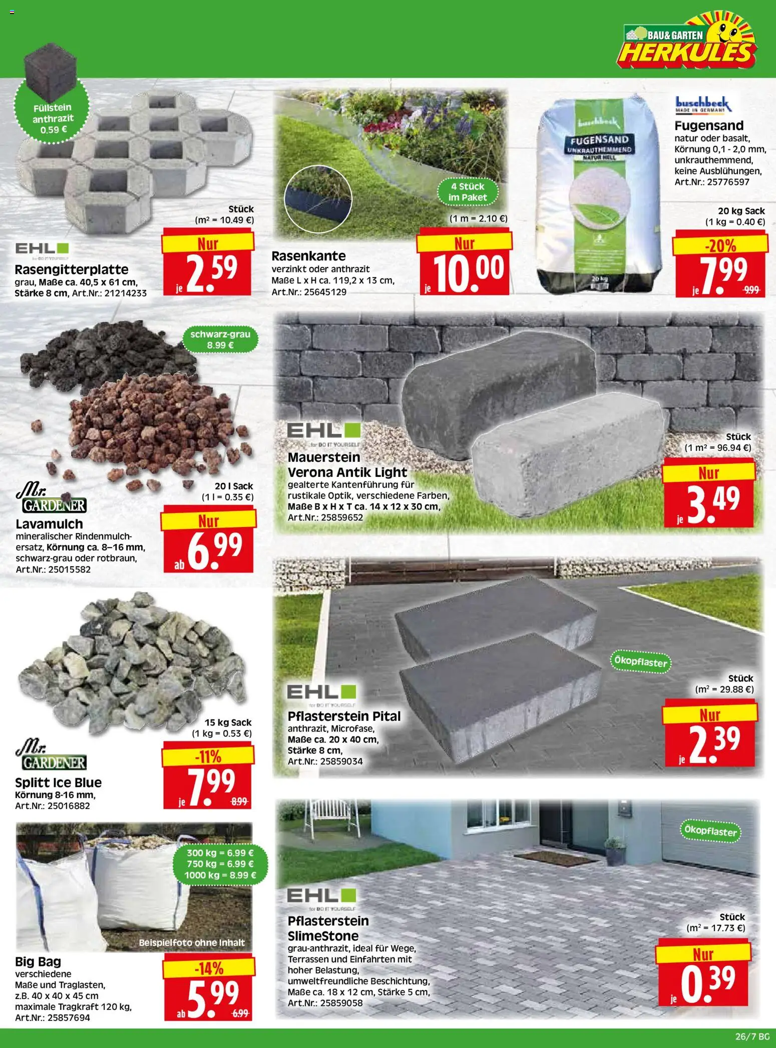 HERKULES Bau & Garten – gültig ab 22.06.2026 | Seite: 7 | Produkte: Rindenmulch