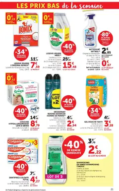 Hyper U - Prévisualisation de Hyper U - Les prix bas de la semaine valide à partir de 30/06/2026 | Page: 21 | Produits: Couches, Déodorant, Vin, Thé