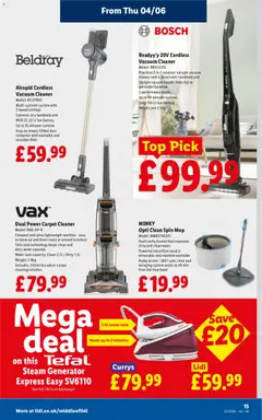 Preview of Weekly offers Lidl valid from 04.06.2026 | Page: 17 | Products: Battery, Handle, Container, Vacuum cleaner