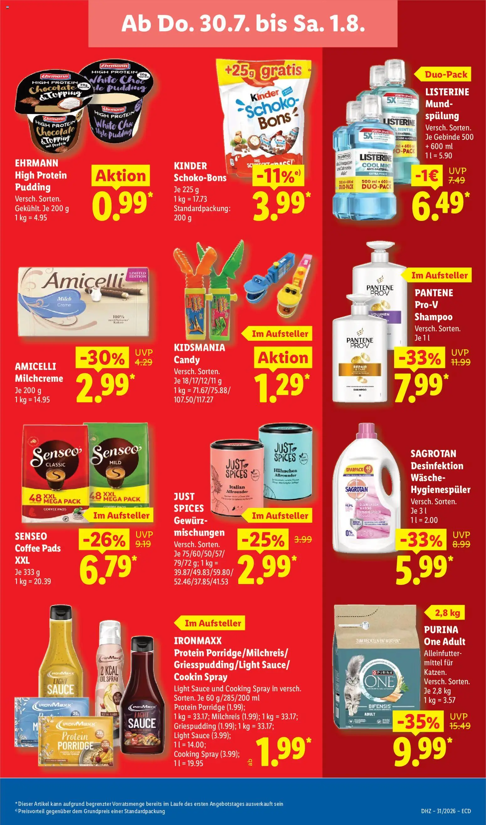 Lidl Prospekt – gültig ab 27.07.2026 | Seite: 63 | Produkte: Hahnchen, High protein pudding, Milch, Creme