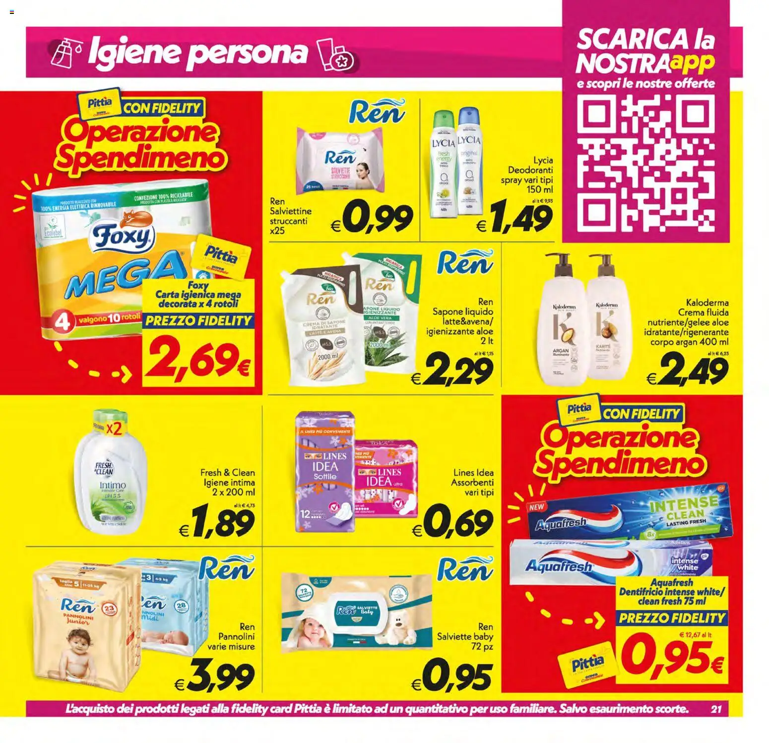 Volantino SuperConveniente del 30/06/2026 | Pagina: 21 | Prodotti: Pannolini, Sapone, Intimo, Latte