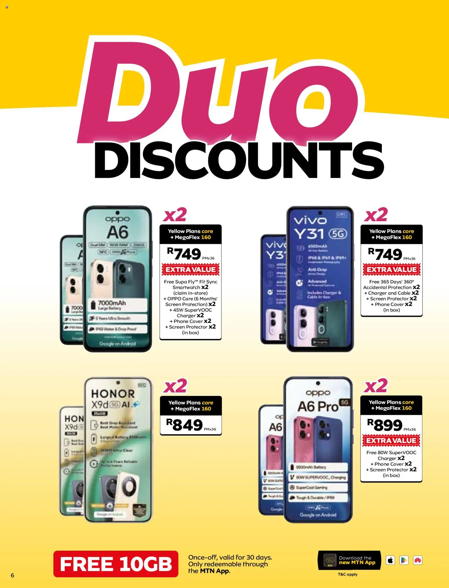 New MTN catalogue – valid from 07/08/2026 | Page: 6 | Products: Cover, Phone, Smartwatch, Charger