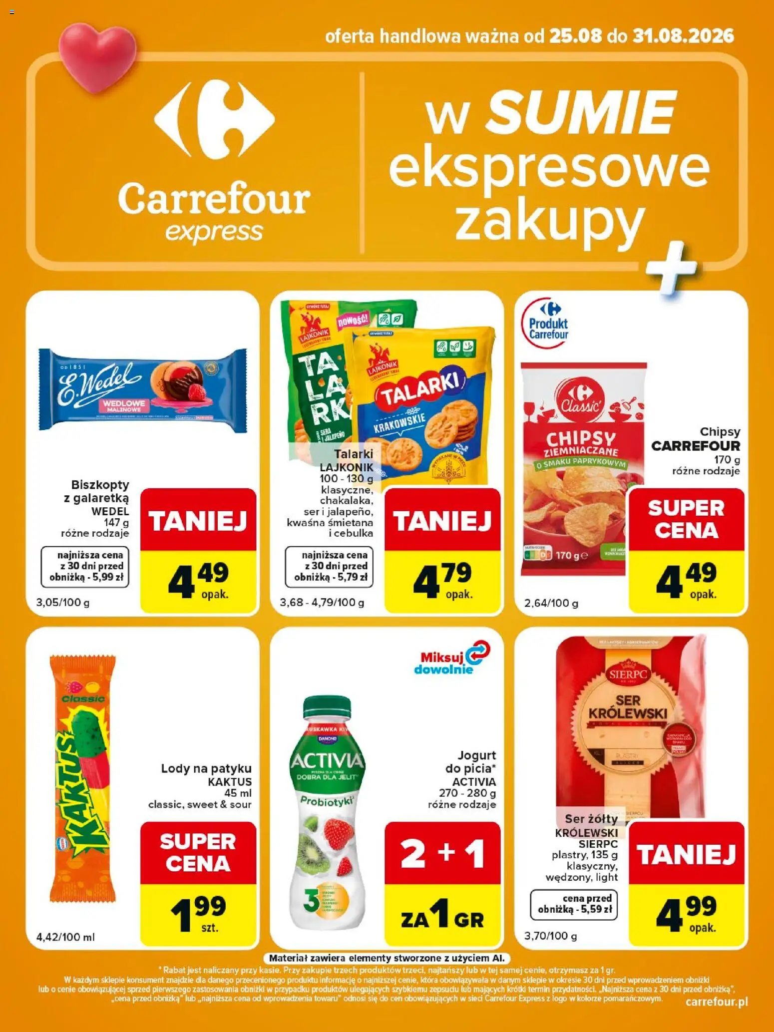 Carrefour gazetka - Express II od 25.08.2026 | Strona: 2 | Produkty: Galaretka, Jalapeno, Ser, Lody