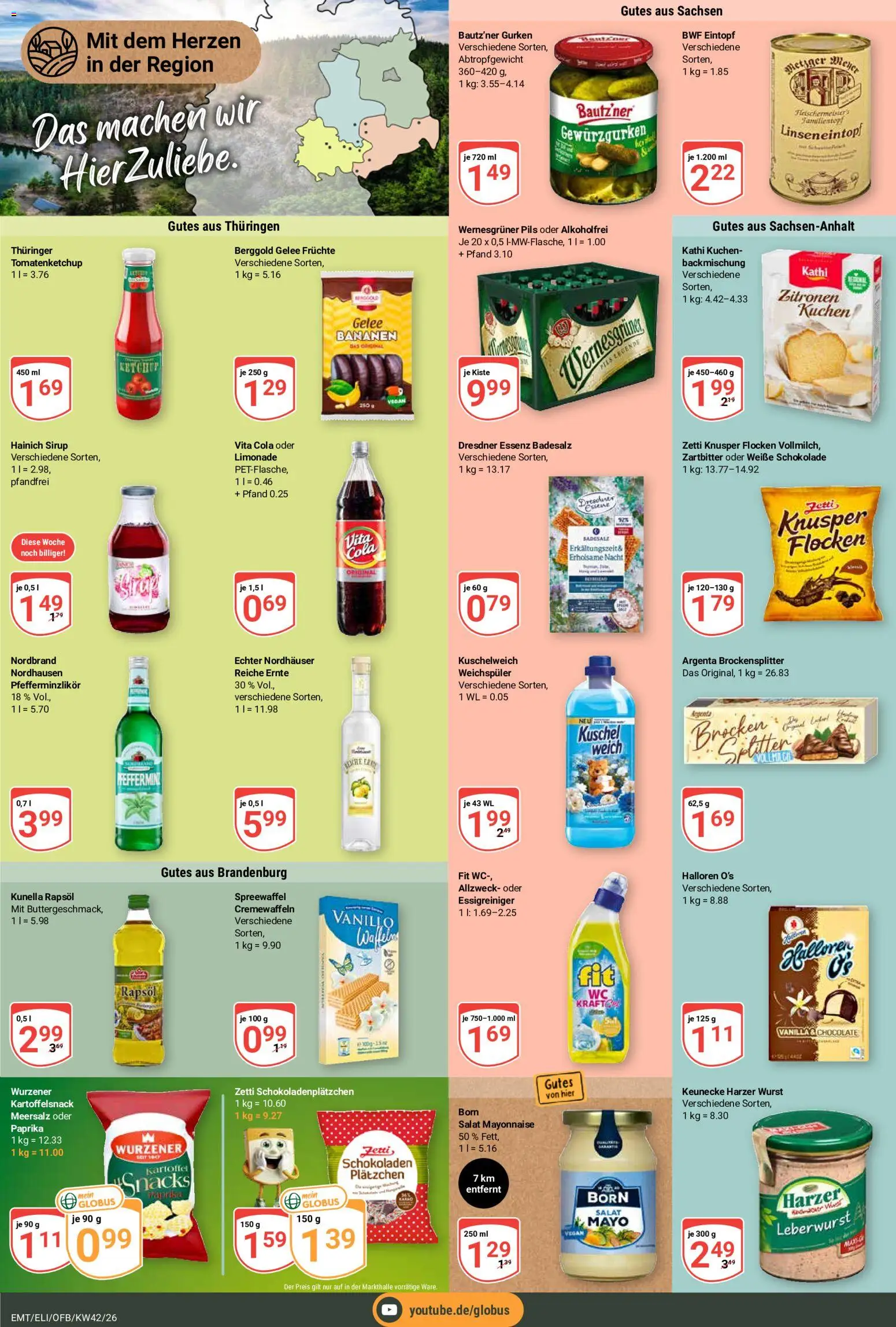 Globus Prospekt Erfurt – gültig ab 12.10.2026 | Seite: 12 | Produkte: Cola, Wernesgruner, Vita cola, Flocken