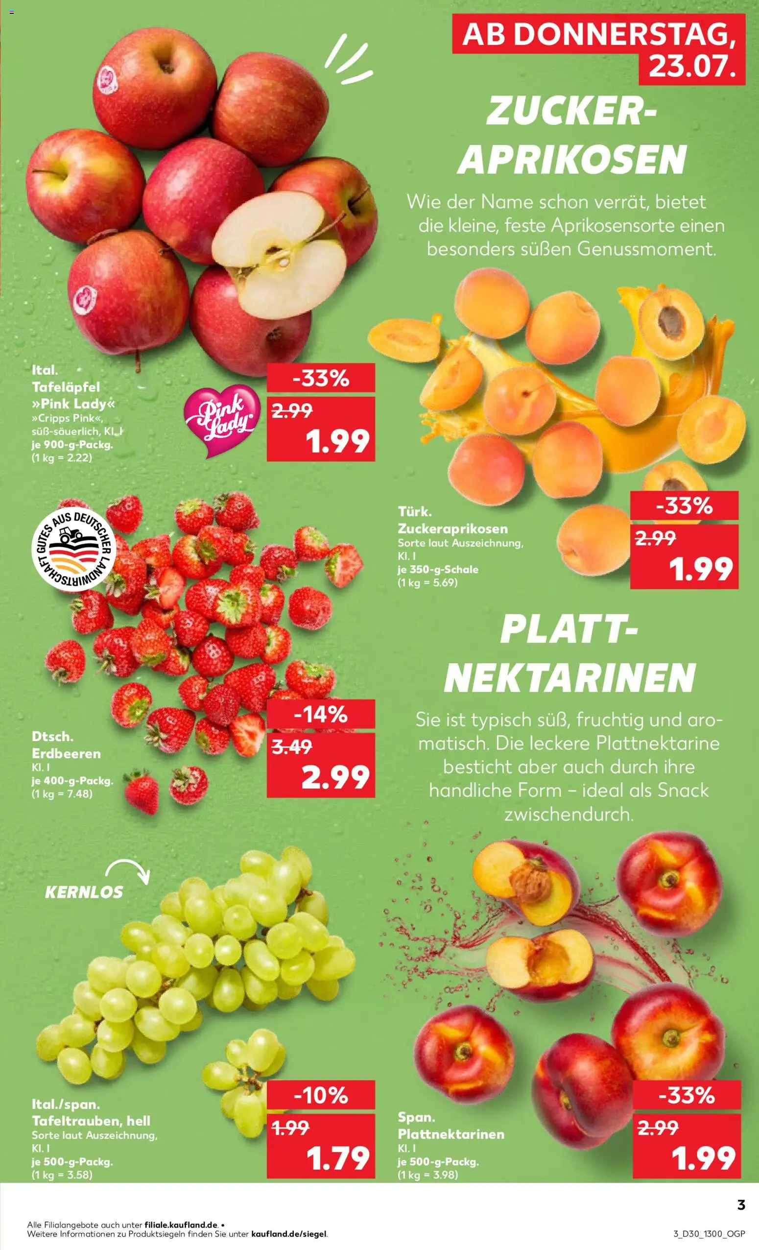 Kaufland Německo leták - Köln od 23.07.2026 | Strana: 3 | Produkty: Pink Lady