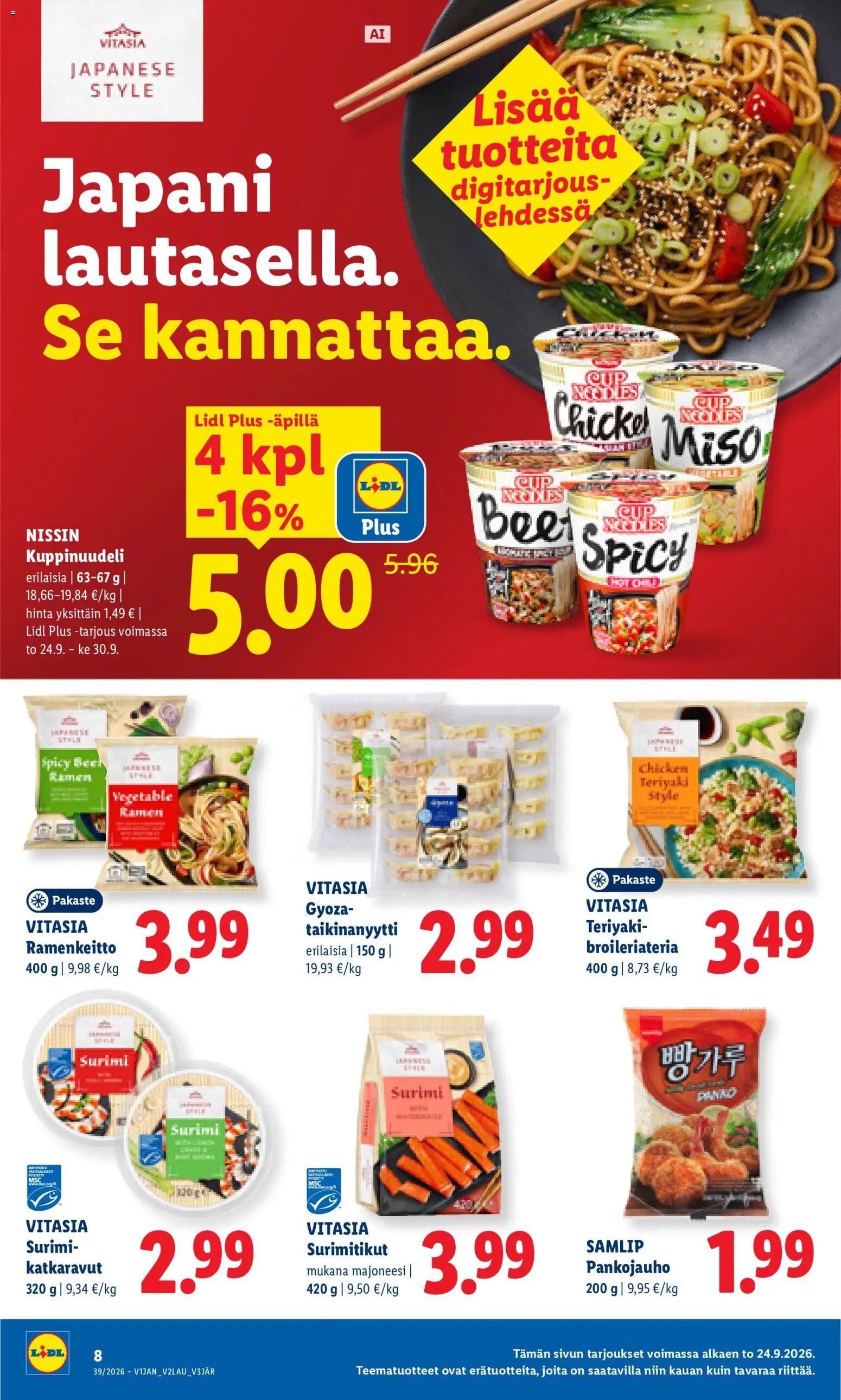 Lidl tarjoukset – voimassa 24/09/2026 alkaen | Sivu: 8