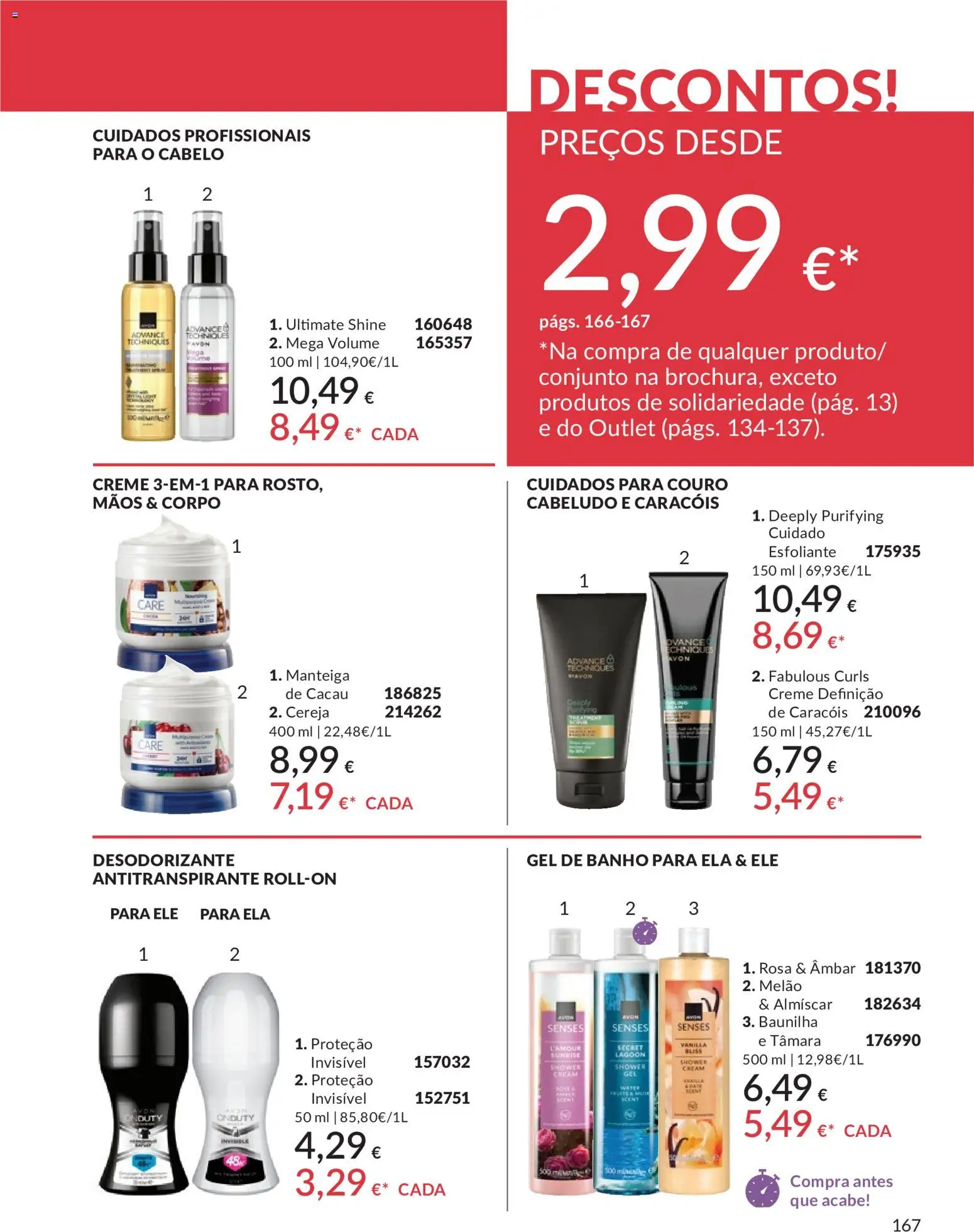Catálogo Avon Campanha 5 │ válido de 01.05.2026 | Página: 167 | Produtos: Desodorizante, Antitranspirante, Cereja, Melão