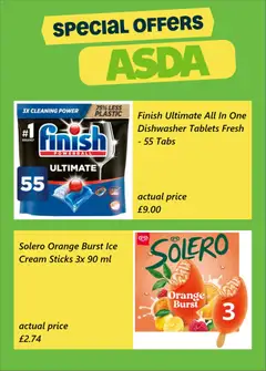 Preview of Weekly offers Asda valid from 16/06/2026 | Page: 5 | Products: Dishwasher tablets, Cream, Dishwasher, Orange