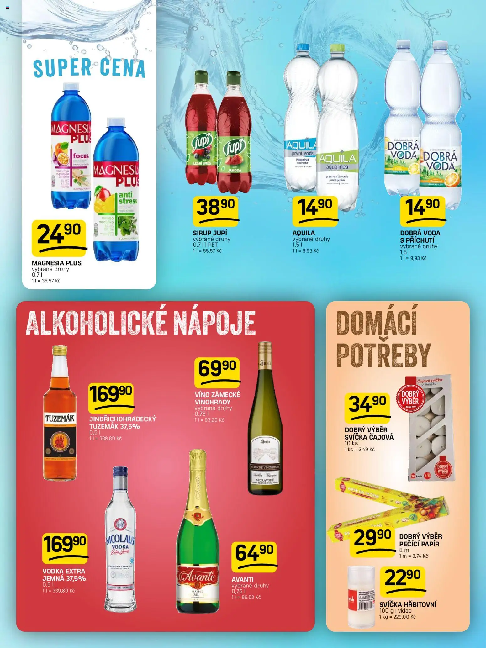 Flop leták od 30.09.2026 | Strana: 10 | Produkty: Alkoholické nápoje, Jupí, Svíčka, Aquila