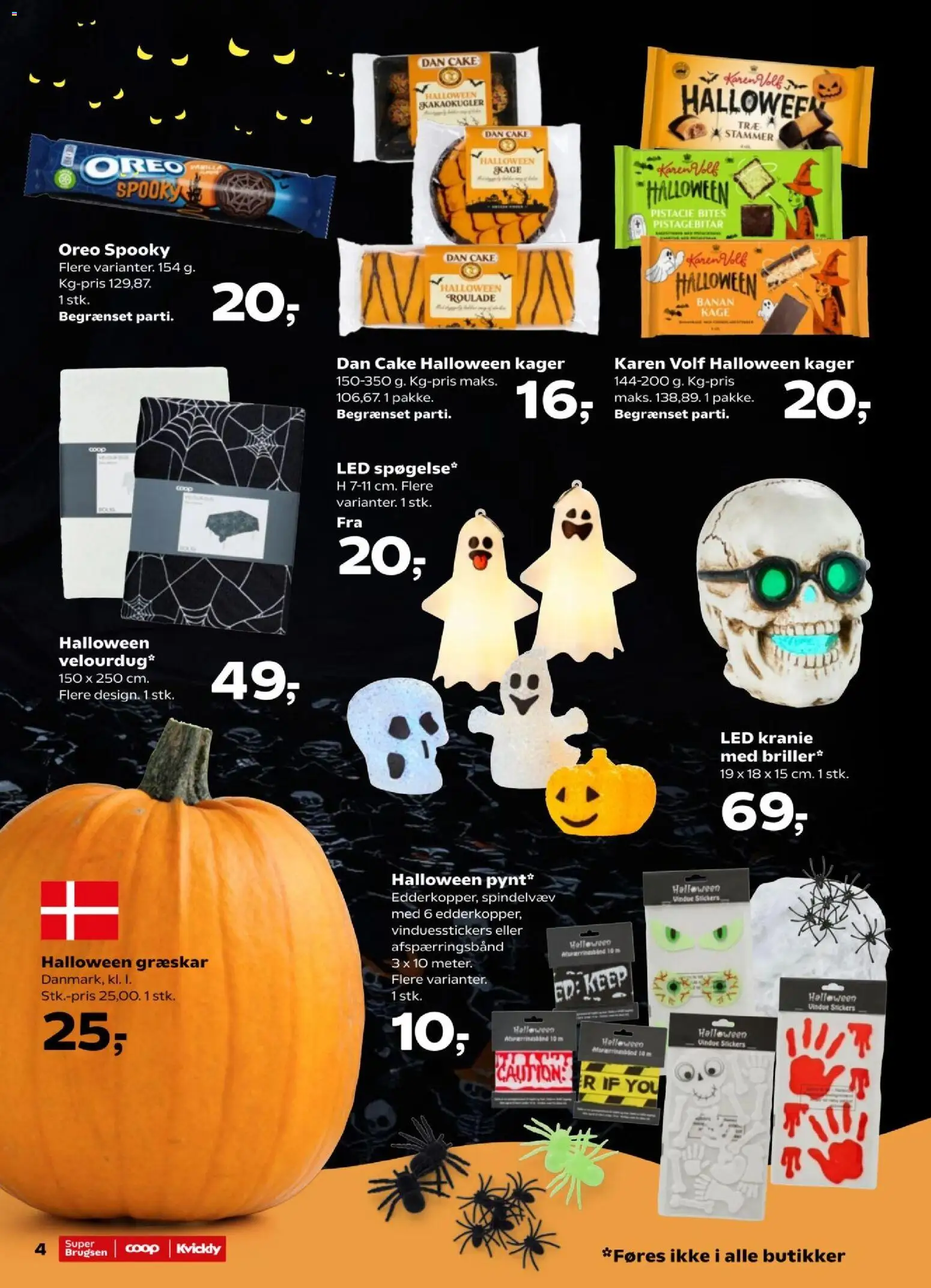 Kvickly tilbudsavis – gyldig fra 02/10/2026 | Side: 4 | Produkter: Græskar, Cookies, Roulade, Kager