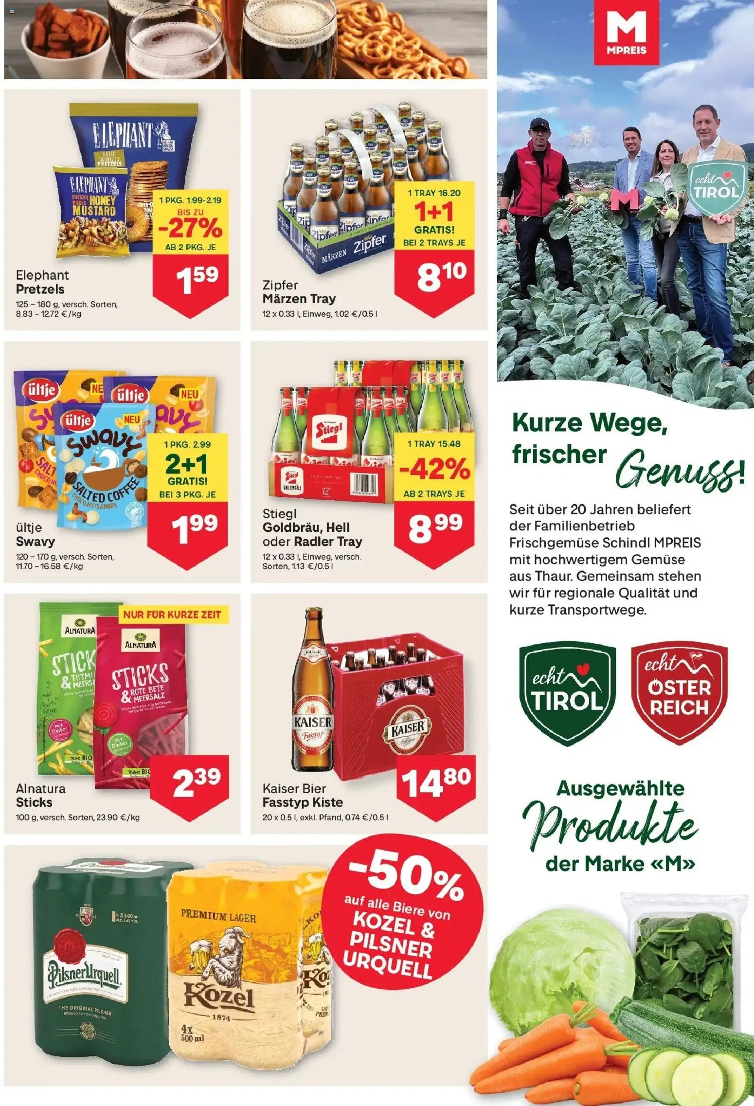 MPREIS Saalbach von 17.09.2026 - Aktuelle Angebote | Seite: 9 | Produkte: Gemüse, Radler, Bier