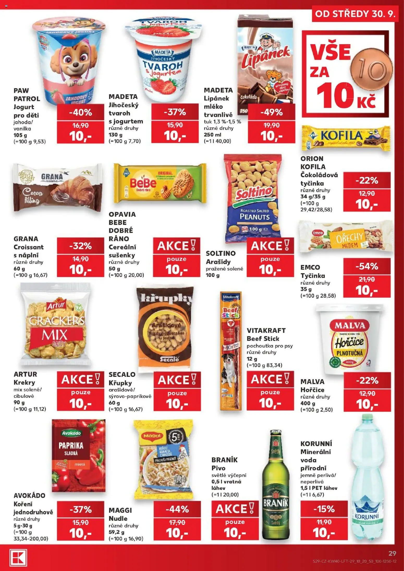 Kaufland leták - Plzeň od 30.09.2026 | Strana: 29 | Produkty: Voda, Hořčice, Minerální voda, Láhev
