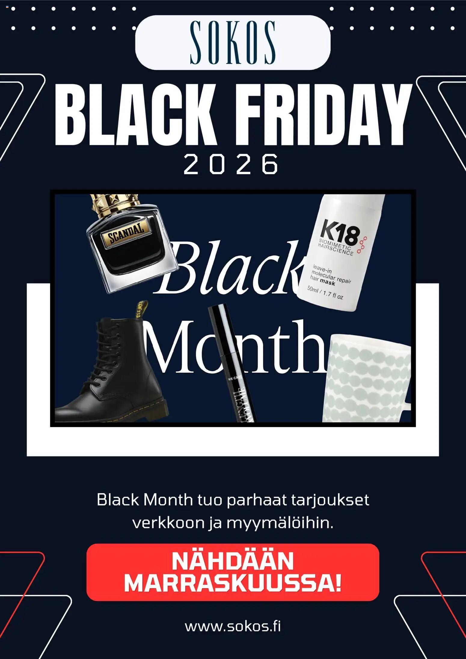 Sokos Black Friday -ennakkoilmoitus – voimassa 12/10/2026 alkaen | Sivu: 1
