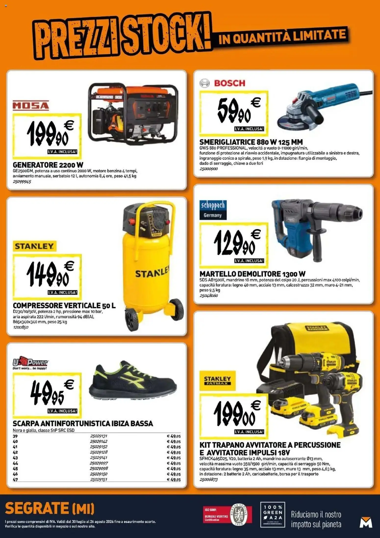 Volantino TECNOMAT del 30/07/2026 | Pagina: 18 | Prodotti: Avvitatore, Borsa, Martello, Smerigliatrice