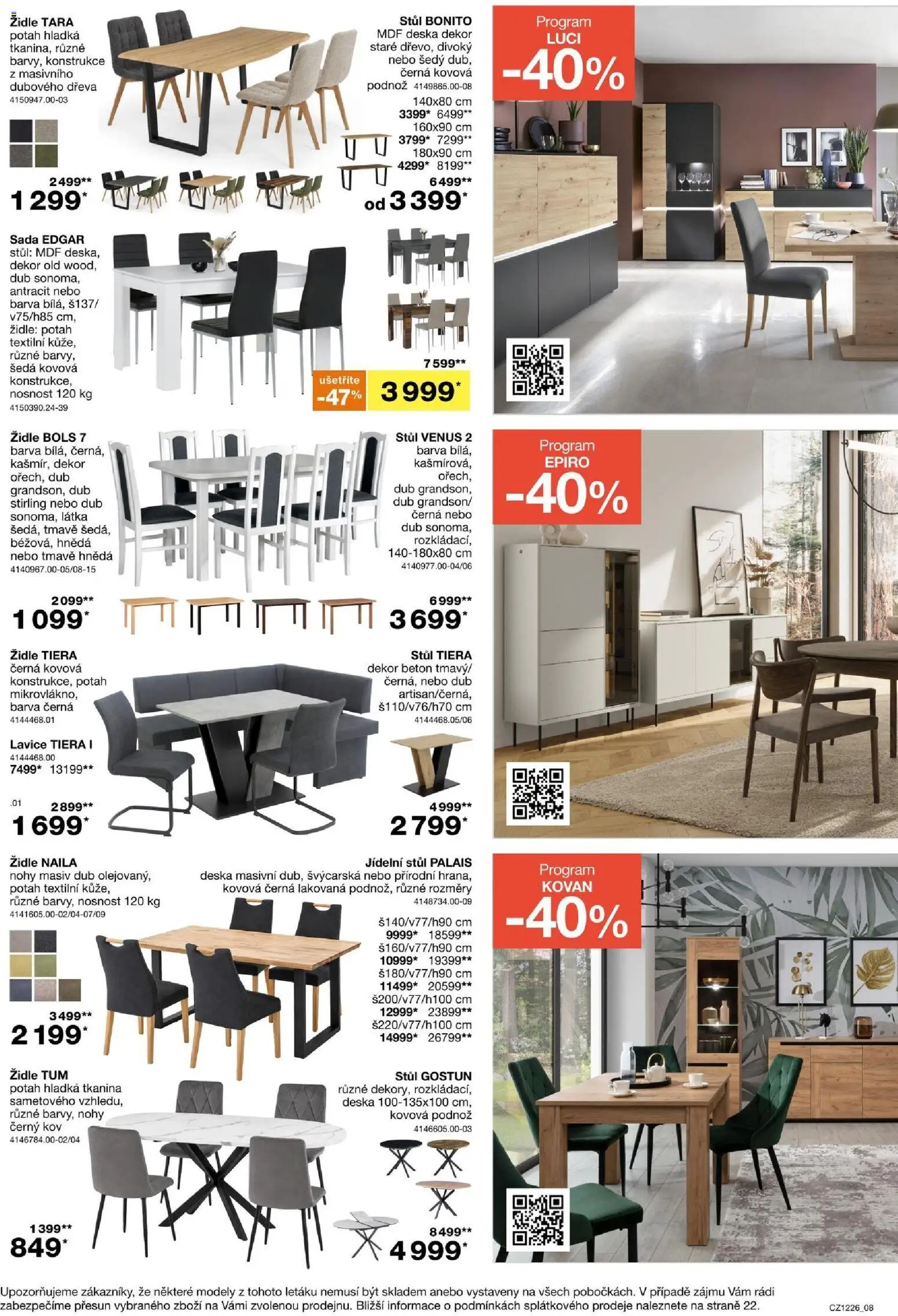 Sconto nábytek leták od 23.09.2026 | Strana: 8 | Produkty: Modely, Stůl, Židle, Lavice