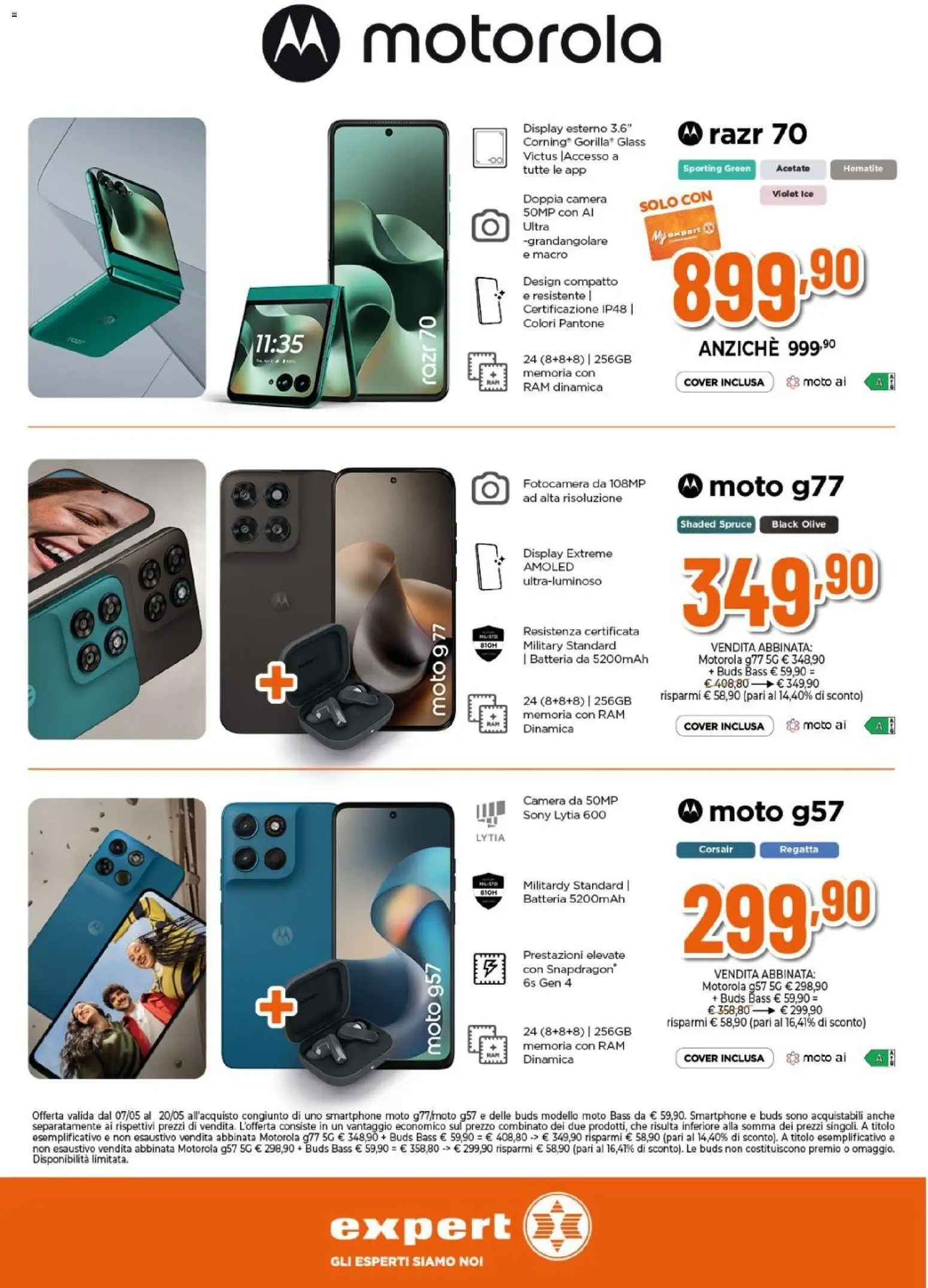 Volantino Expert del 07.05.2026 | Pagina: 10 | Prodotti: Olive, Smartphone, Fotocamera, Batteria