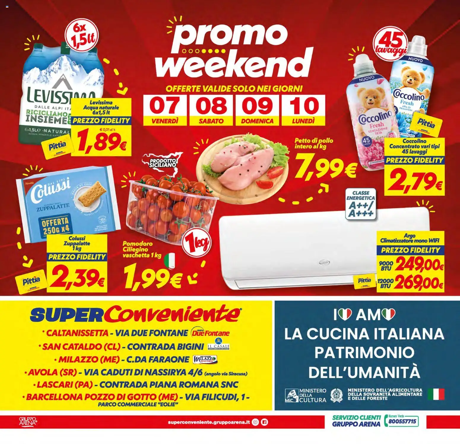Volantino SuperConveniente del 31/07/2026 | Pagina: 28 | Prodotti: Petto di Pollo, Acqua, Pomodoro, Acqua naturale