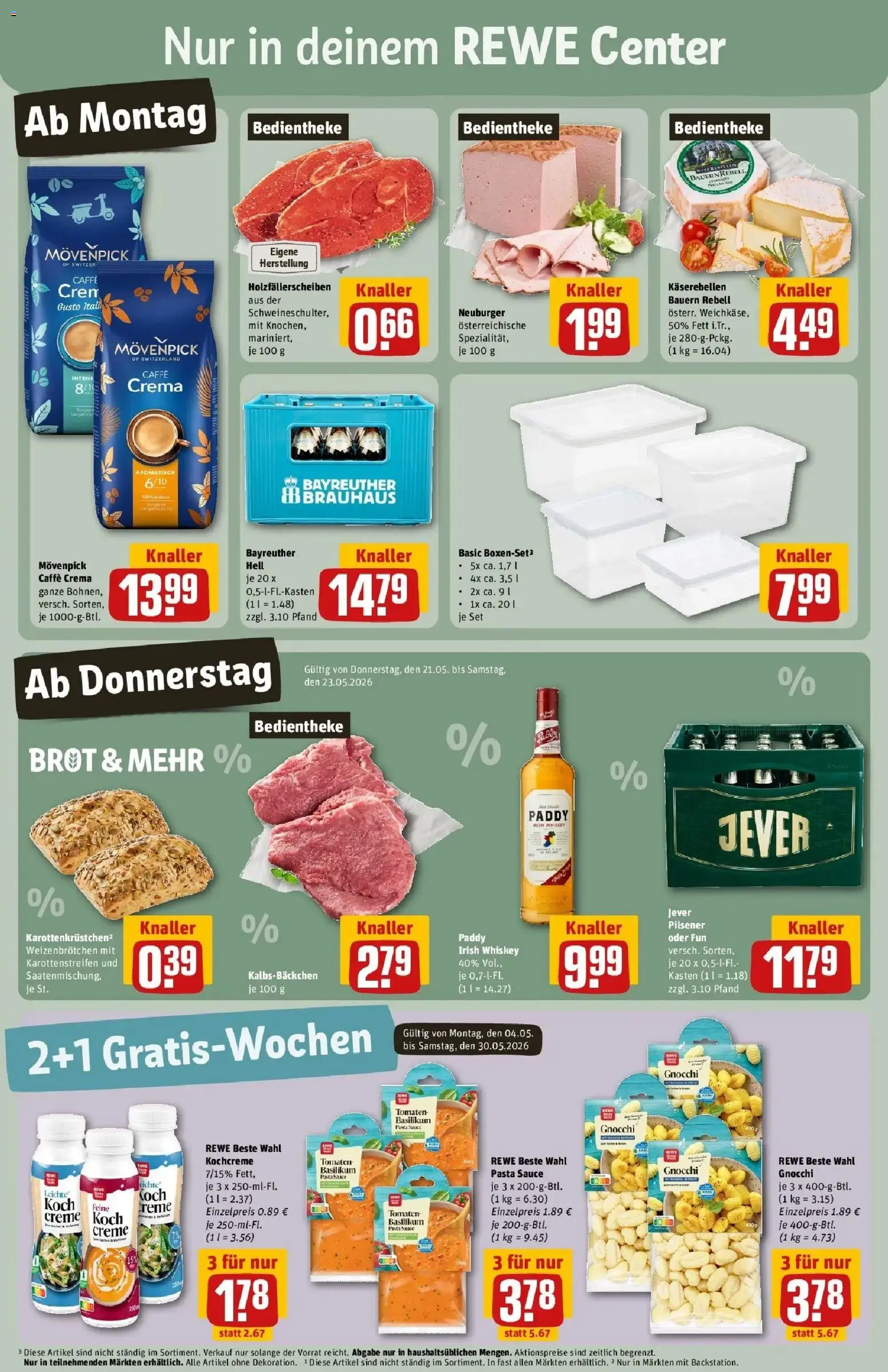 Rewe Prospekt Diez – gültig ab 17.05.2026 | Seite: 3 | Produkte: Bayreuther hell, Tomaten, Creme, Brot