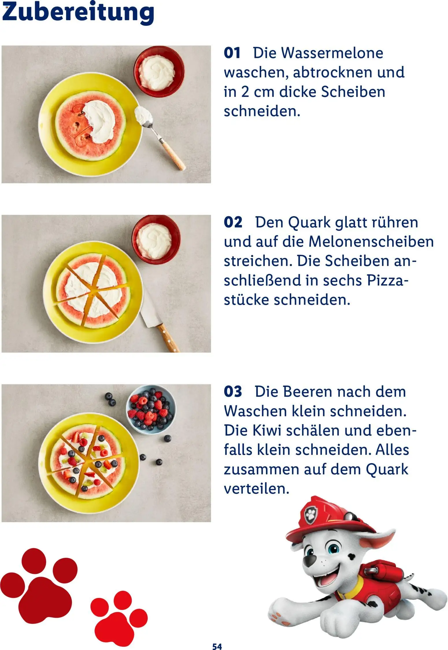 Lidl Německo leták - Paw Patrol od 20.07.2026 | Strana: 54 | Produkty: Pizza, Kiwi
