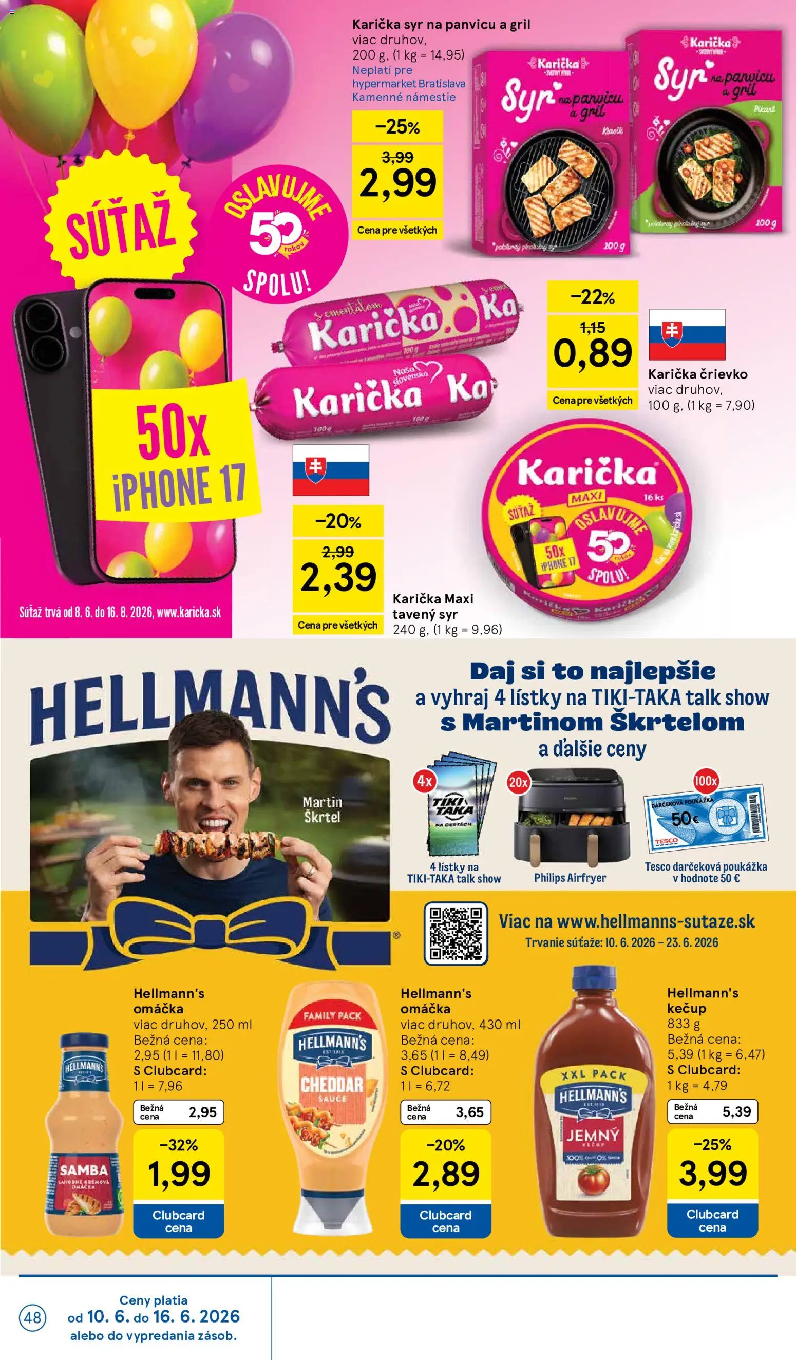 Nové Tesco akcie – leták je platný od 10.06.2026 | Strana: 48 | Produkty: Gril, Kečup, Omáčka