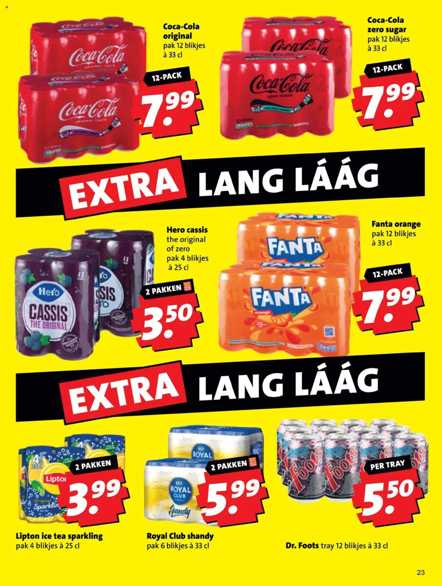 {H1} | Pagina: 23 | Producten: Coca Cola, Fanta, Cassis