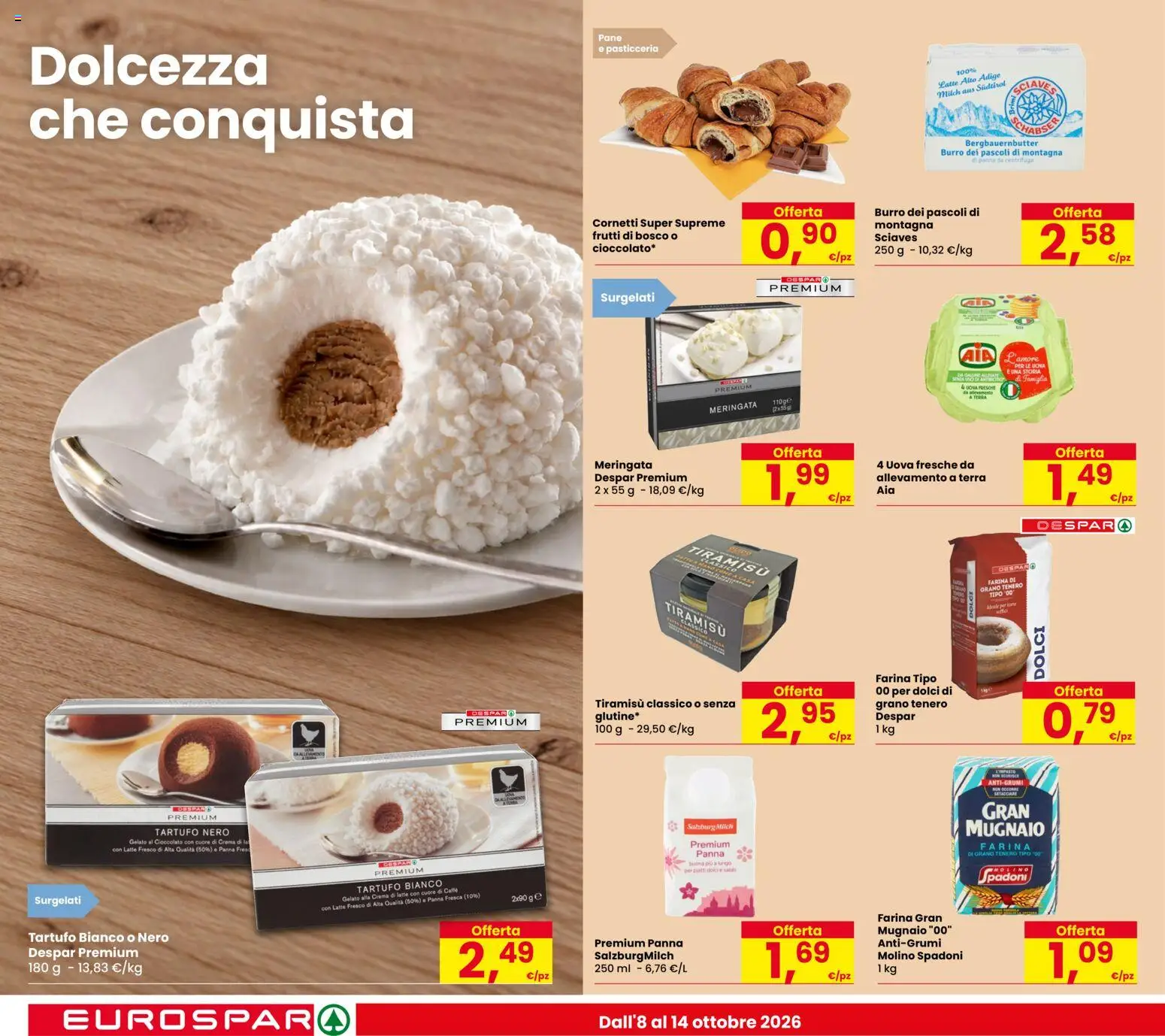 Volantino Eurospar del 08/10/2026 | Pagina: 18 | Prodotti: Pane, Centrifuga, Piatti, Burro