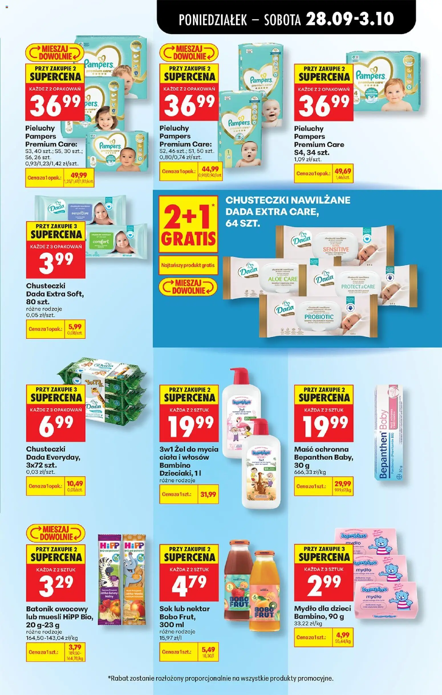 Biedronka Polsko leták - Codziennie niskie ceny od 28.09.2026 | Strana: 95 | Produkty: Pampers, Pampers Premium Care, Bepanthen, Panthenol